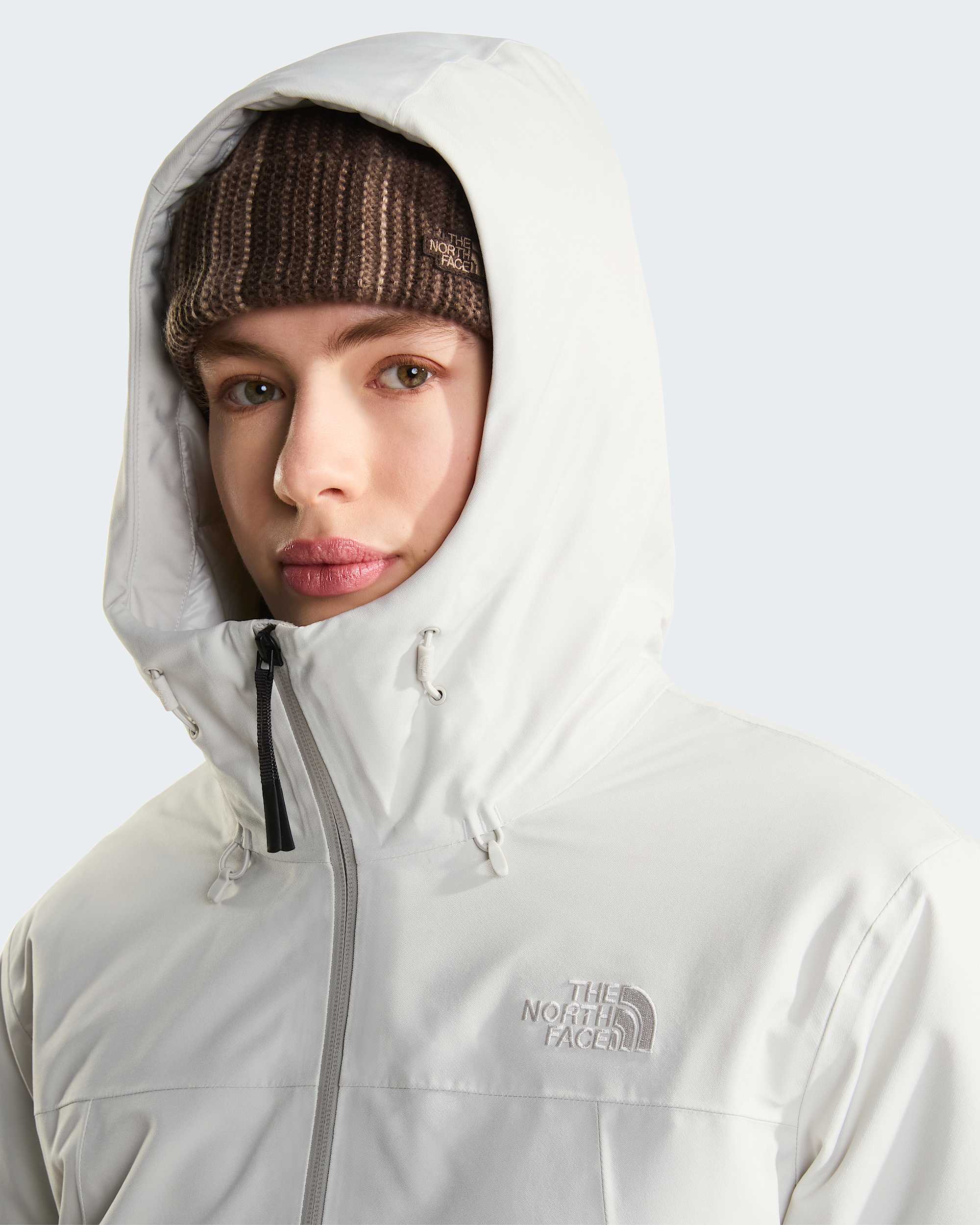 Womens TNF Range Down Hooded Jacket TNF ALT5