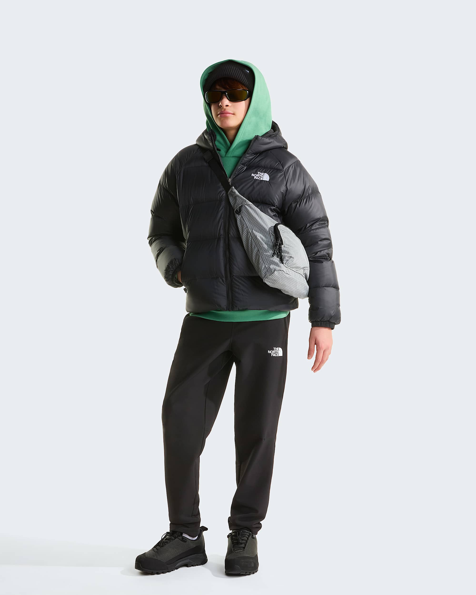 Boys Hydrenalite Down Hooded Jacket TNF ALT1