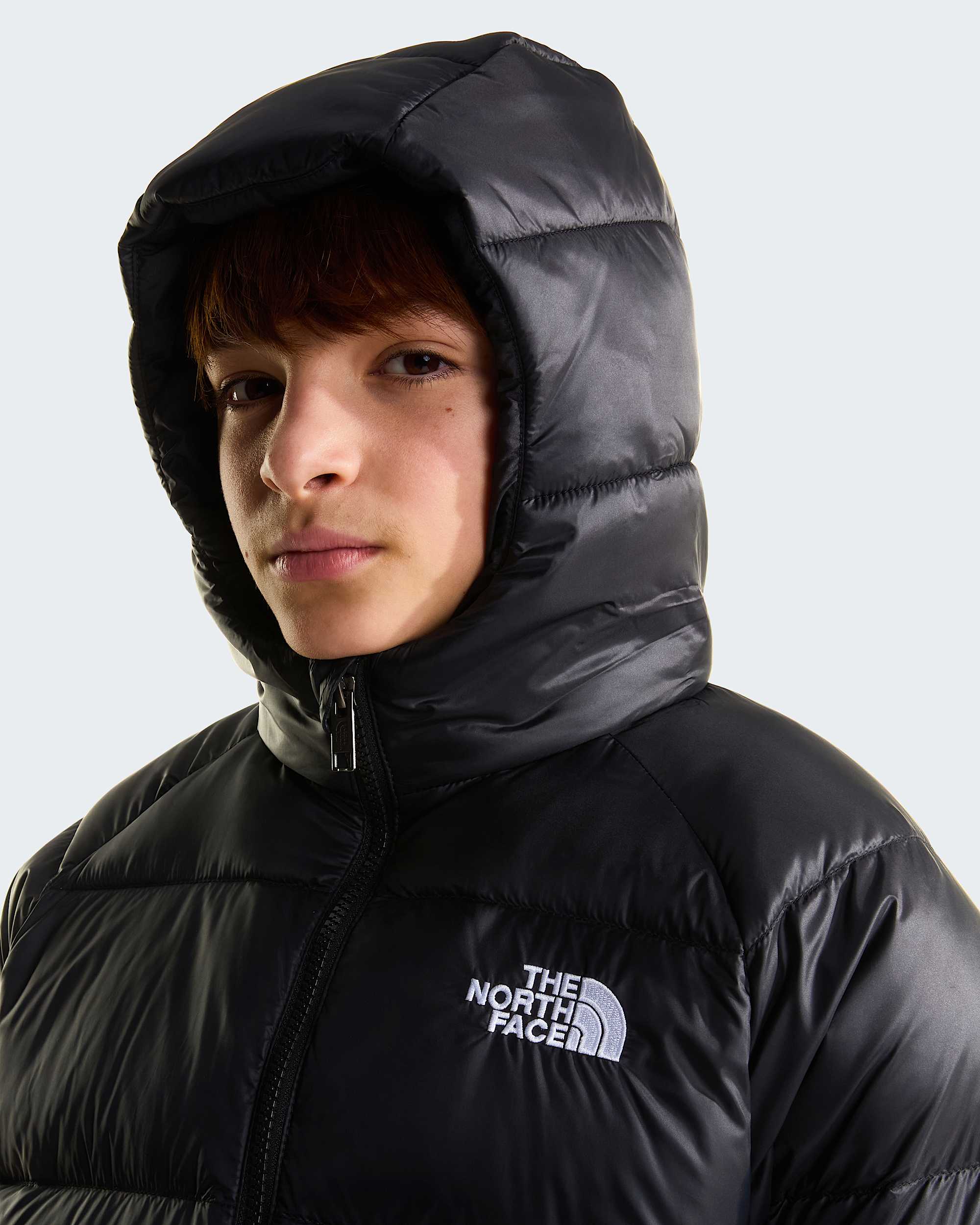 Boys Hydrenalite Down Hooded Jacket TNF ALT5