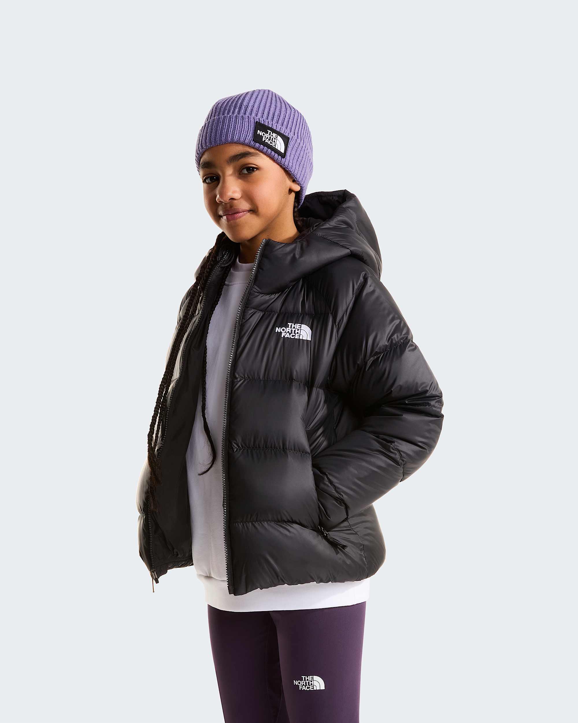 Giacca in piumino con cappuccio Hydrenalite da ragazza TNF ALT4
