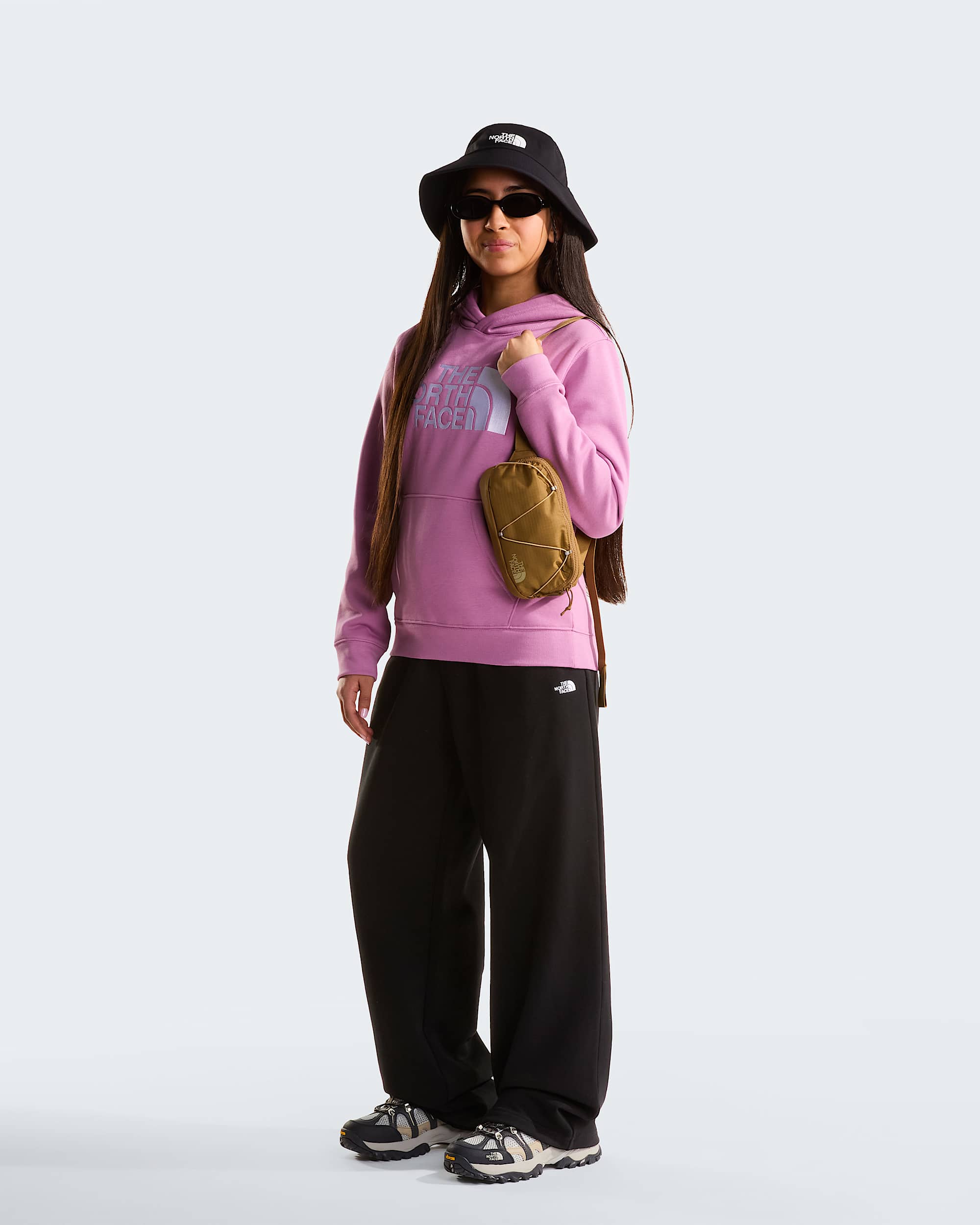TNF Essential Drew Peak hoodie voor tieners TNF Hushed Lavender ALT1