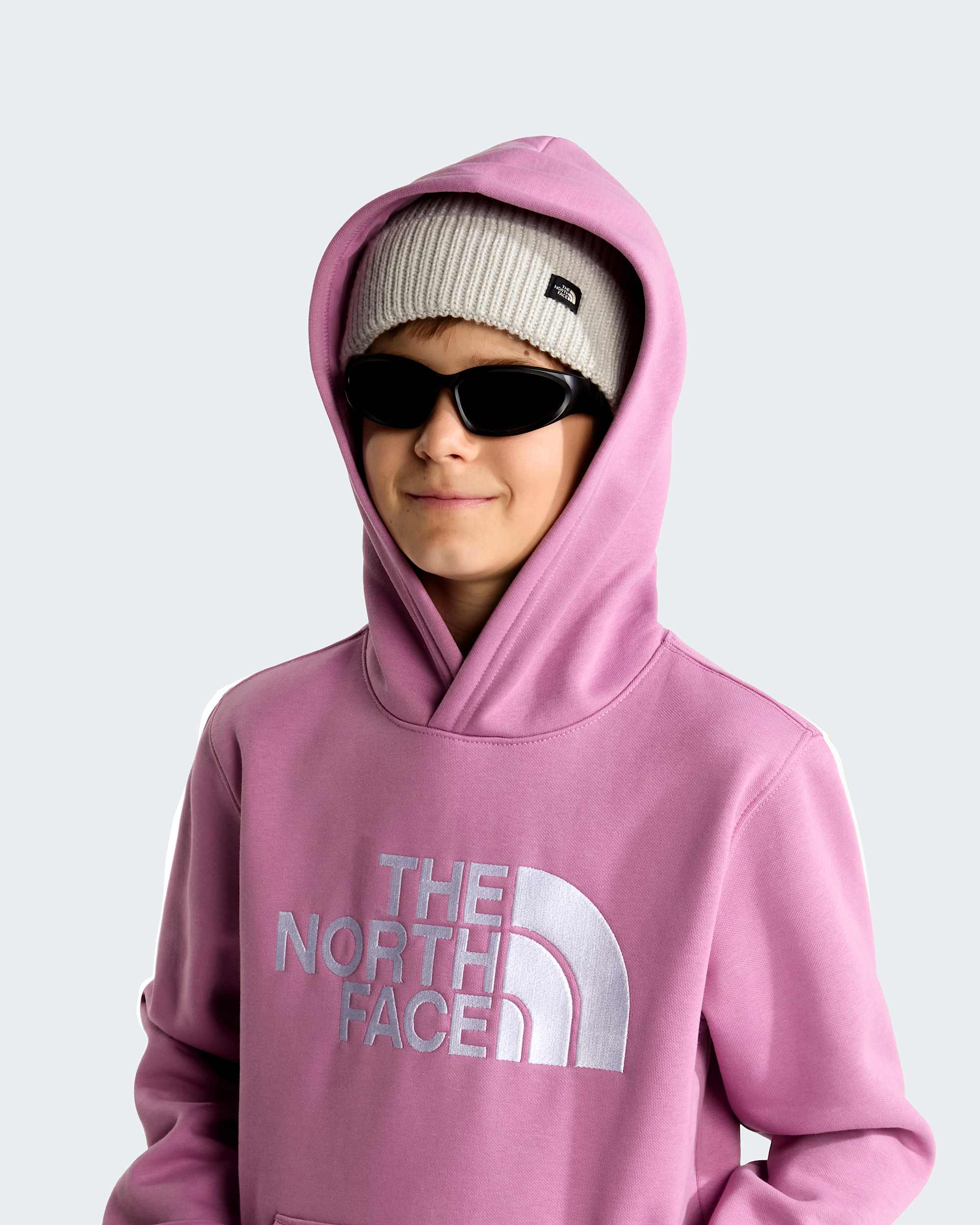 TNF Essential Drew Peak hoodie voor tieners TNF Hushed Lavender ALT16