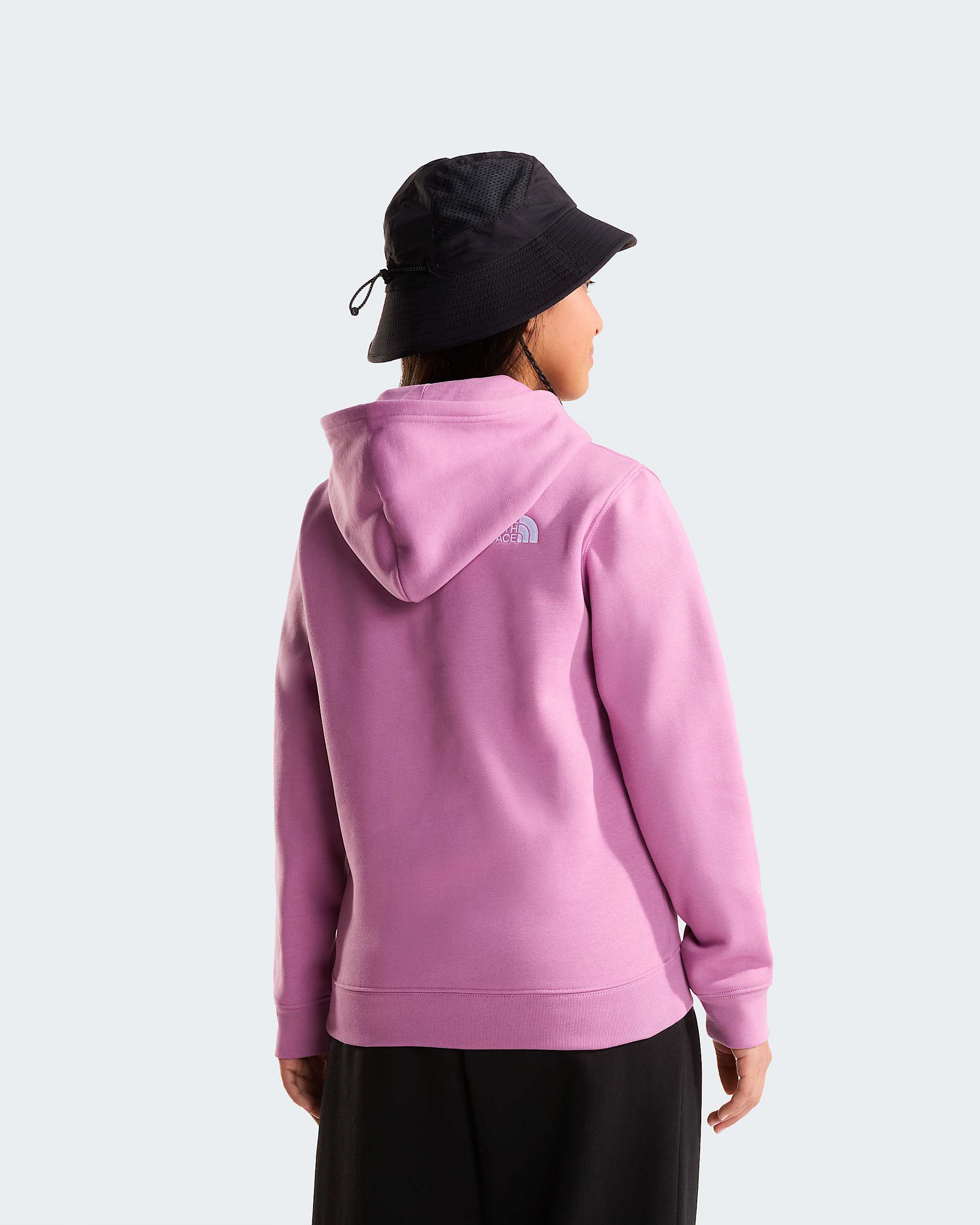 TNF Essential Drew Peak hoodie voor tieners TNF Hushed Lavender ALT3