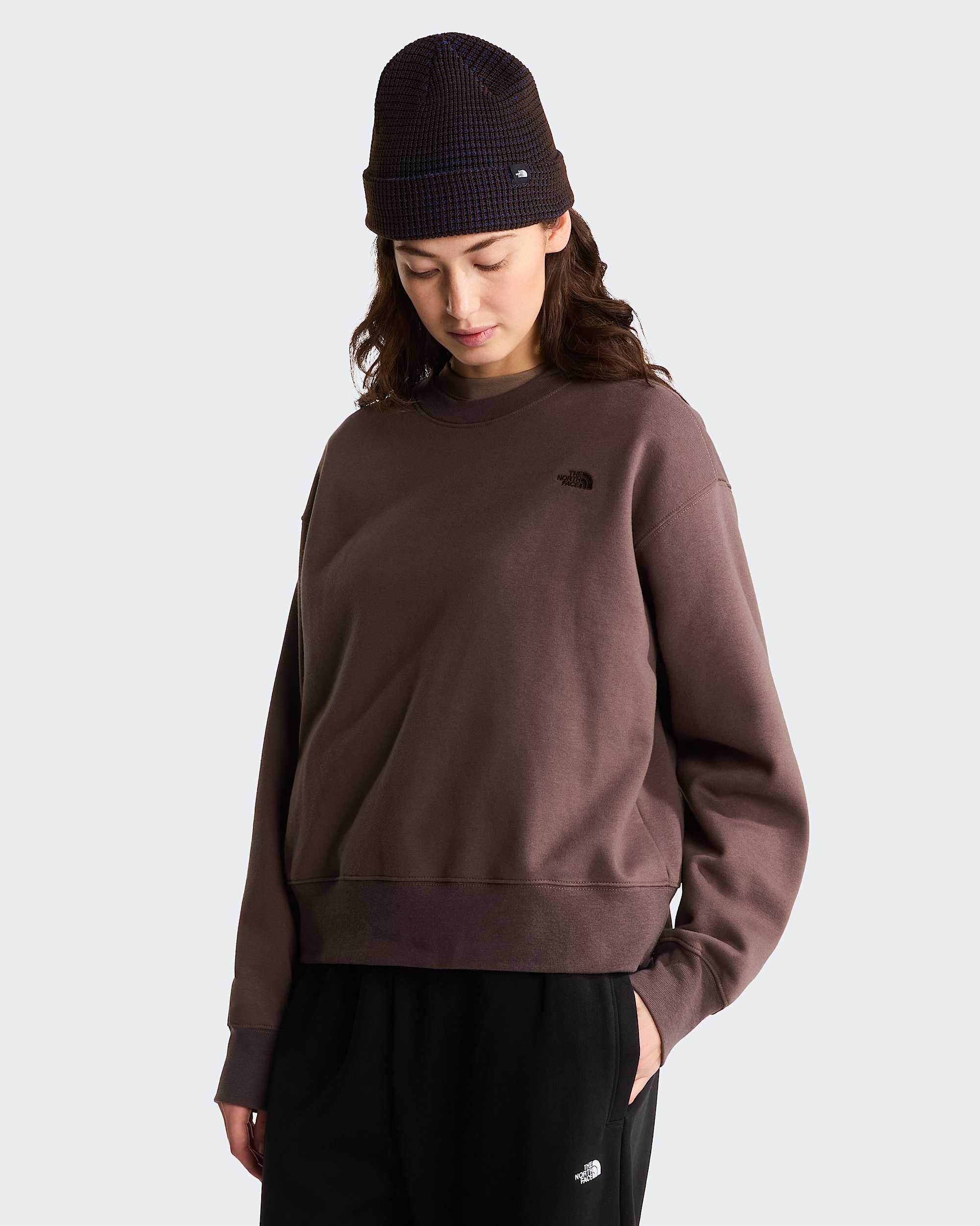 TNF Essential Simple Dome Boxy Oversized Sweatshirt voor dames TNF HERO