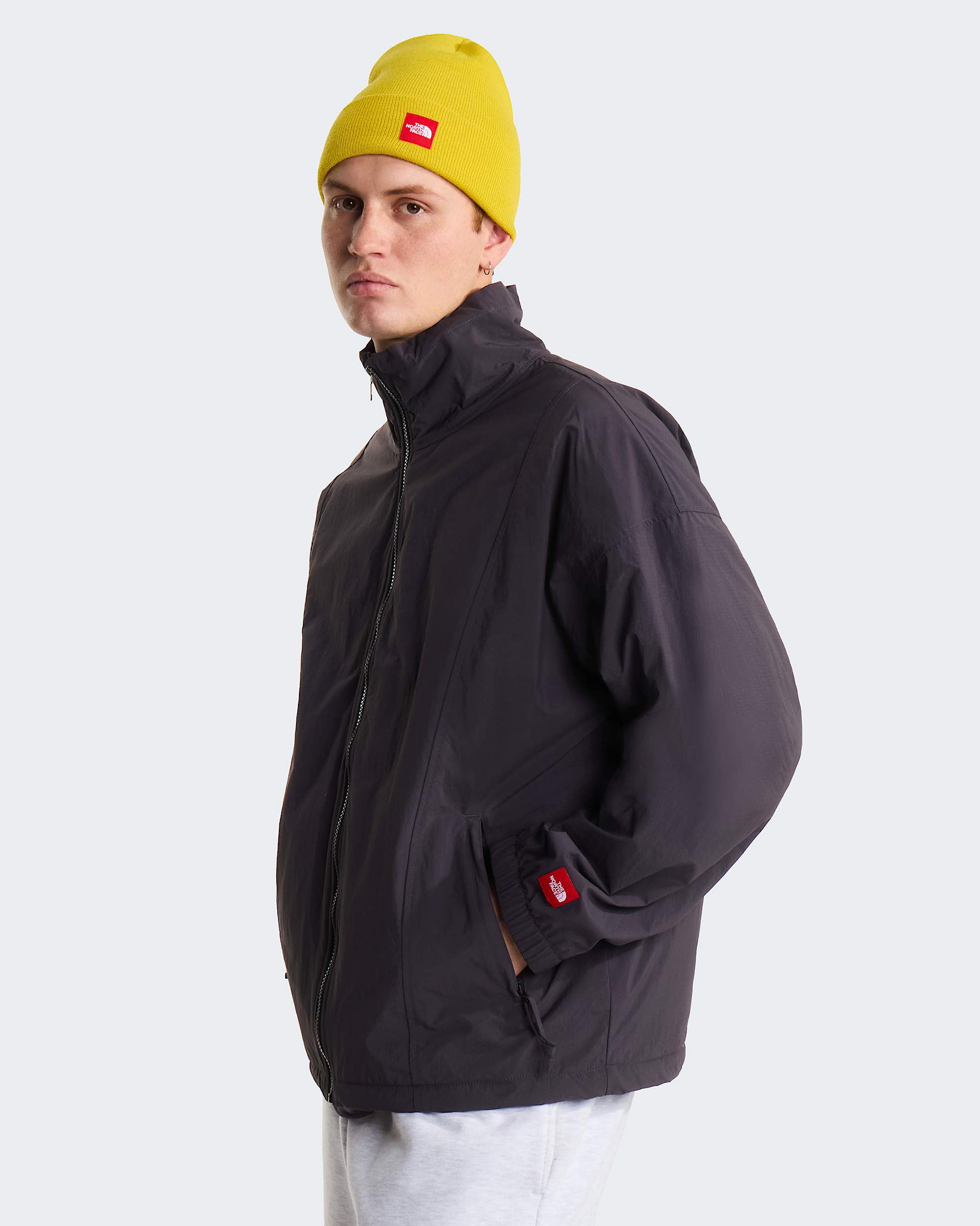 Giacca TNF Red Box in nylon foderata in pile unisex TNF ALT2