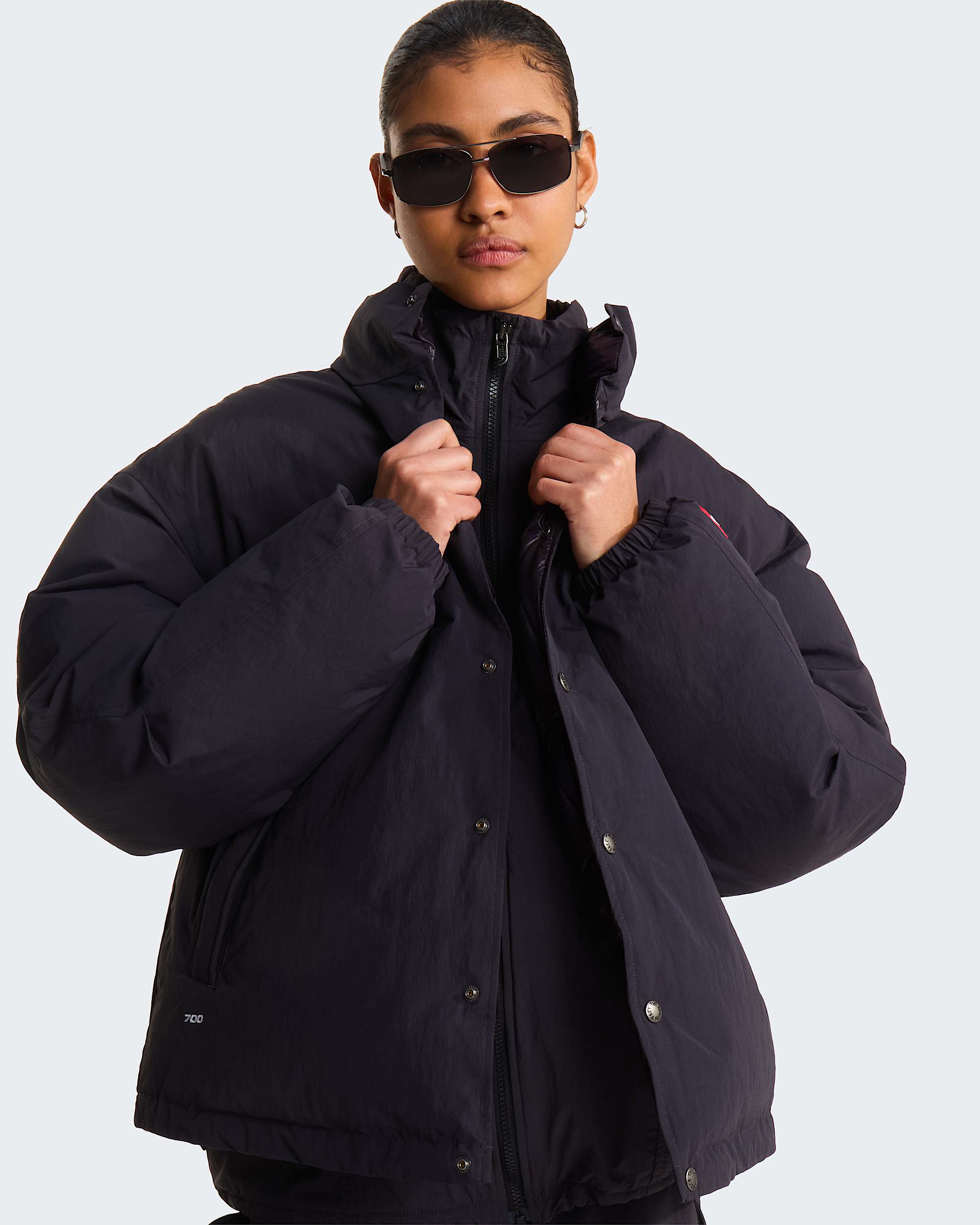 Giacca TNF Red Box in nylon foderata in pile unisex TNF ALT24