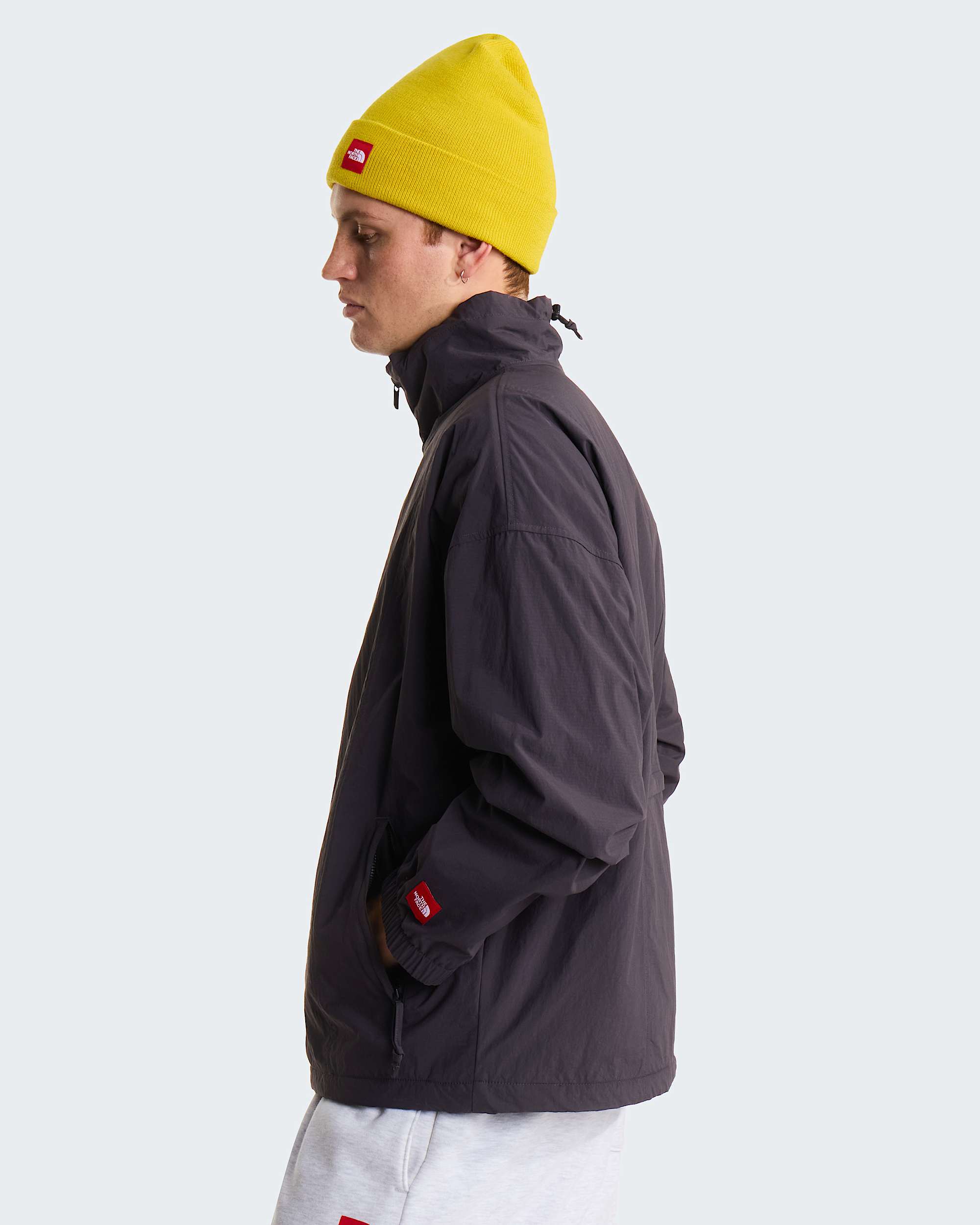Giacca TNF Red Box in nylon foderata in pile unisex TNF ALT4