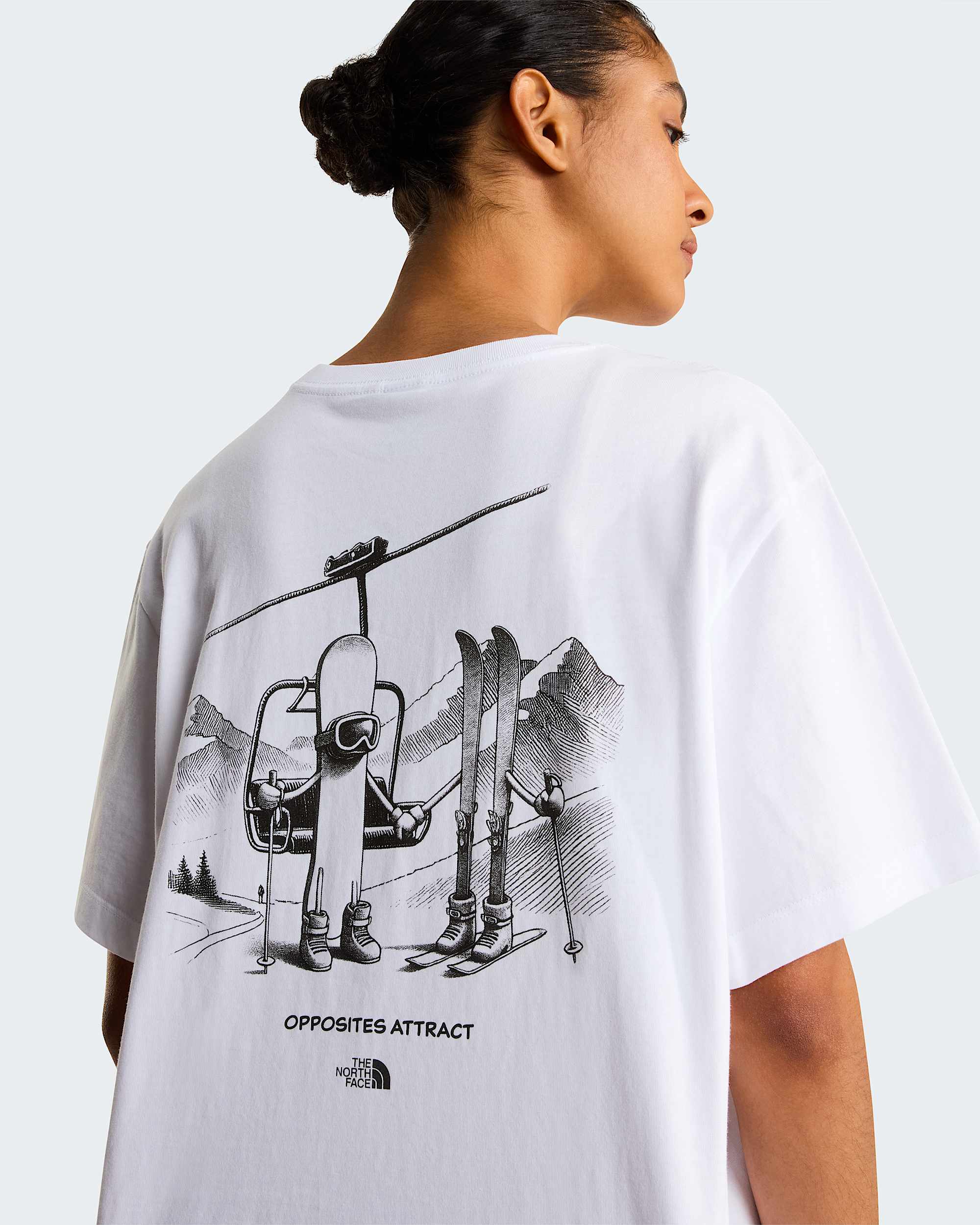 Unisex Opposites Attract Relaxed Graphic TShirt TNF ALT17