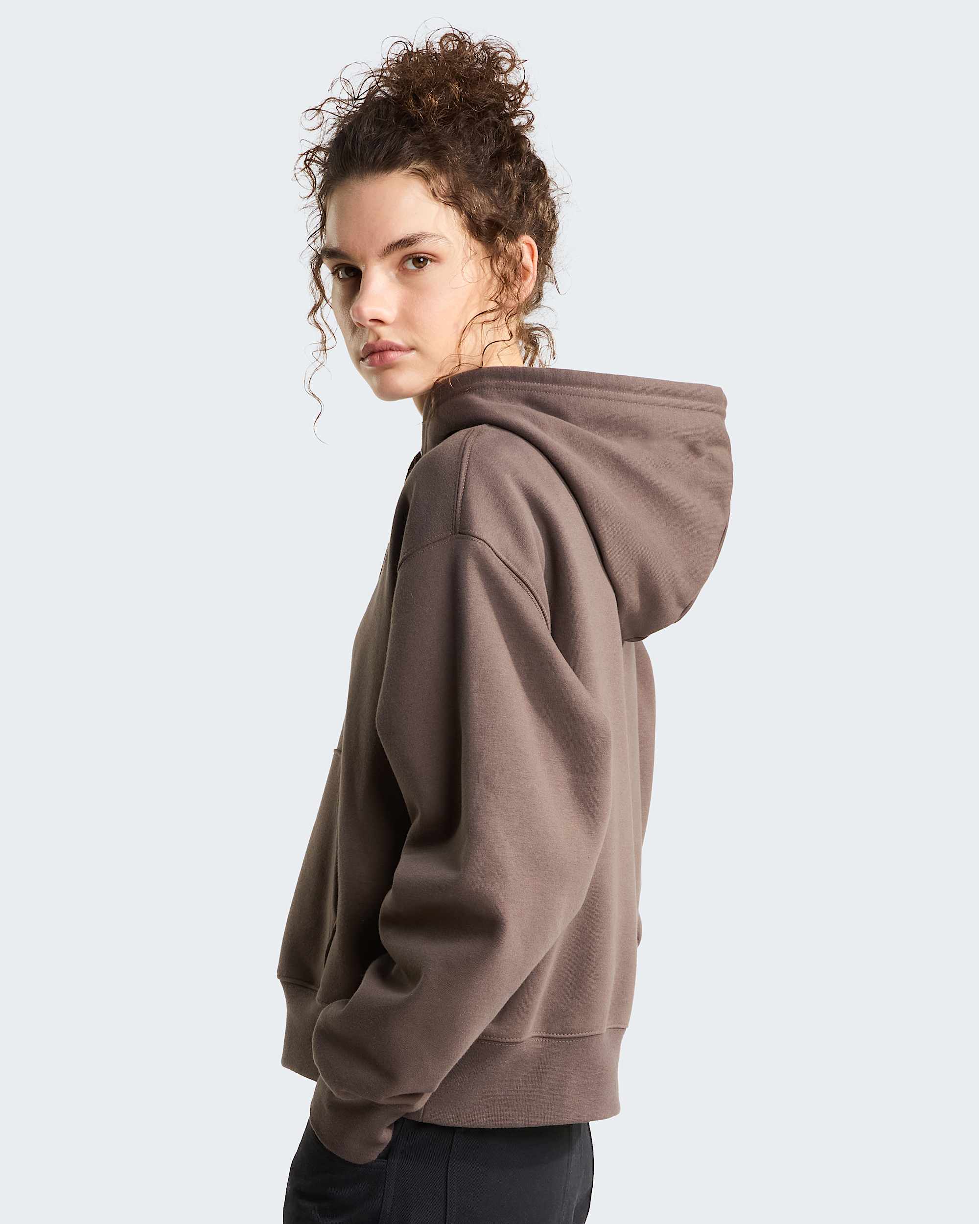 Womens TNF Essential Simple Dome Boxy Oversized Hoodie TNF ALT2