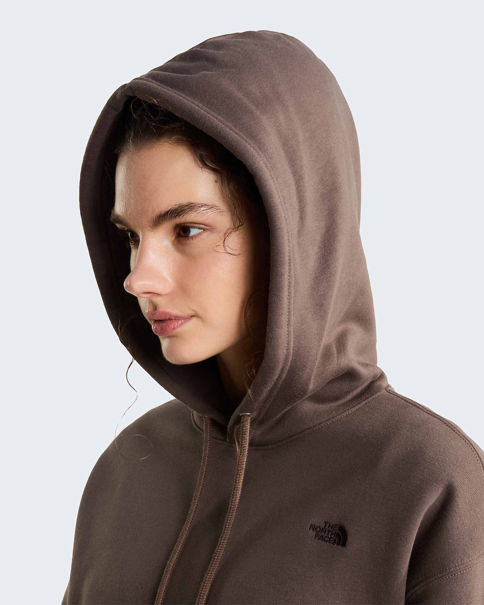 Womens TNF Essential Simple Dome Boxy Oversized Hoodie TNF ALT4