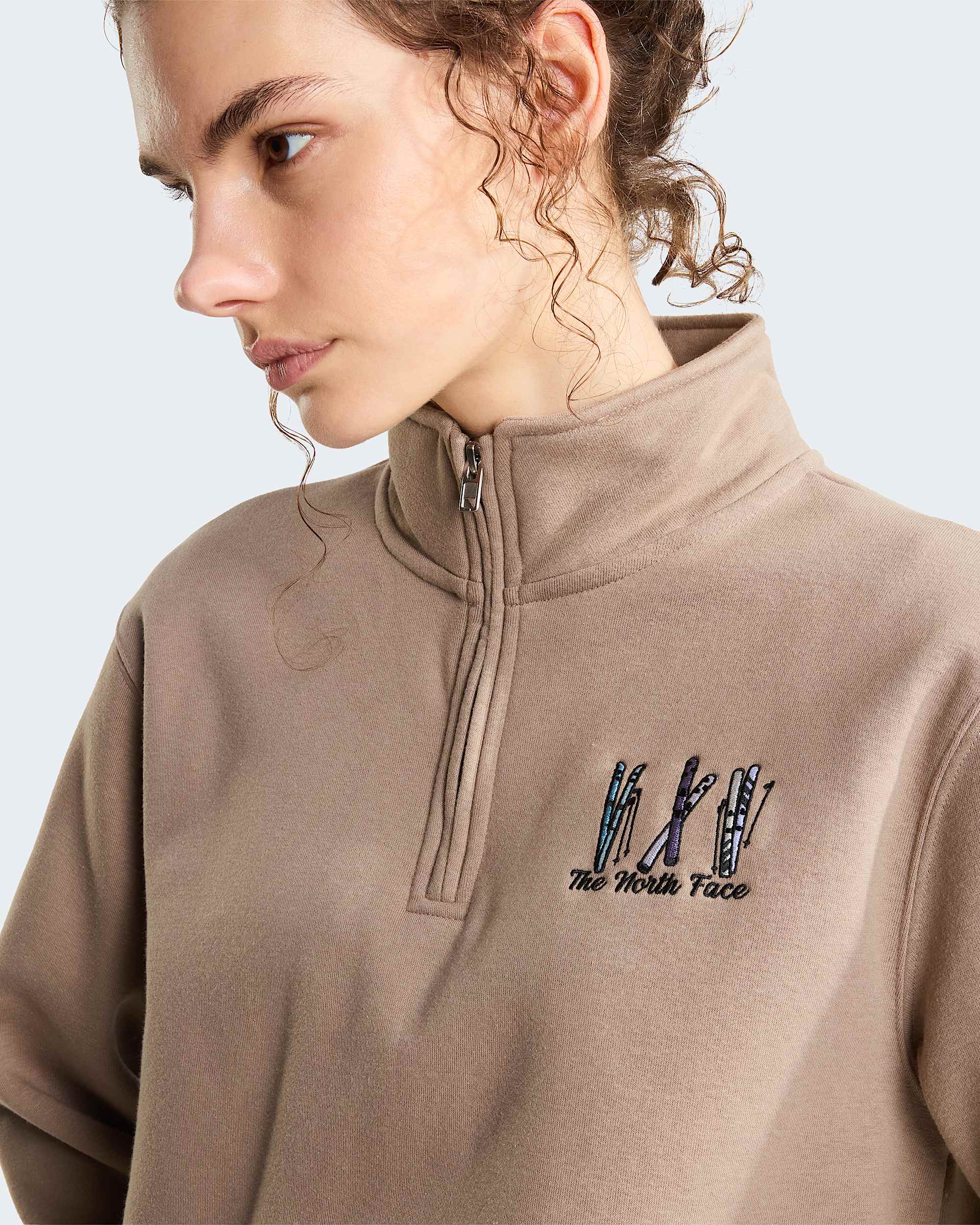 Felpa Ski Embroidery Relaxed con cerniera a 14 e grafica da donna TNF ALT4