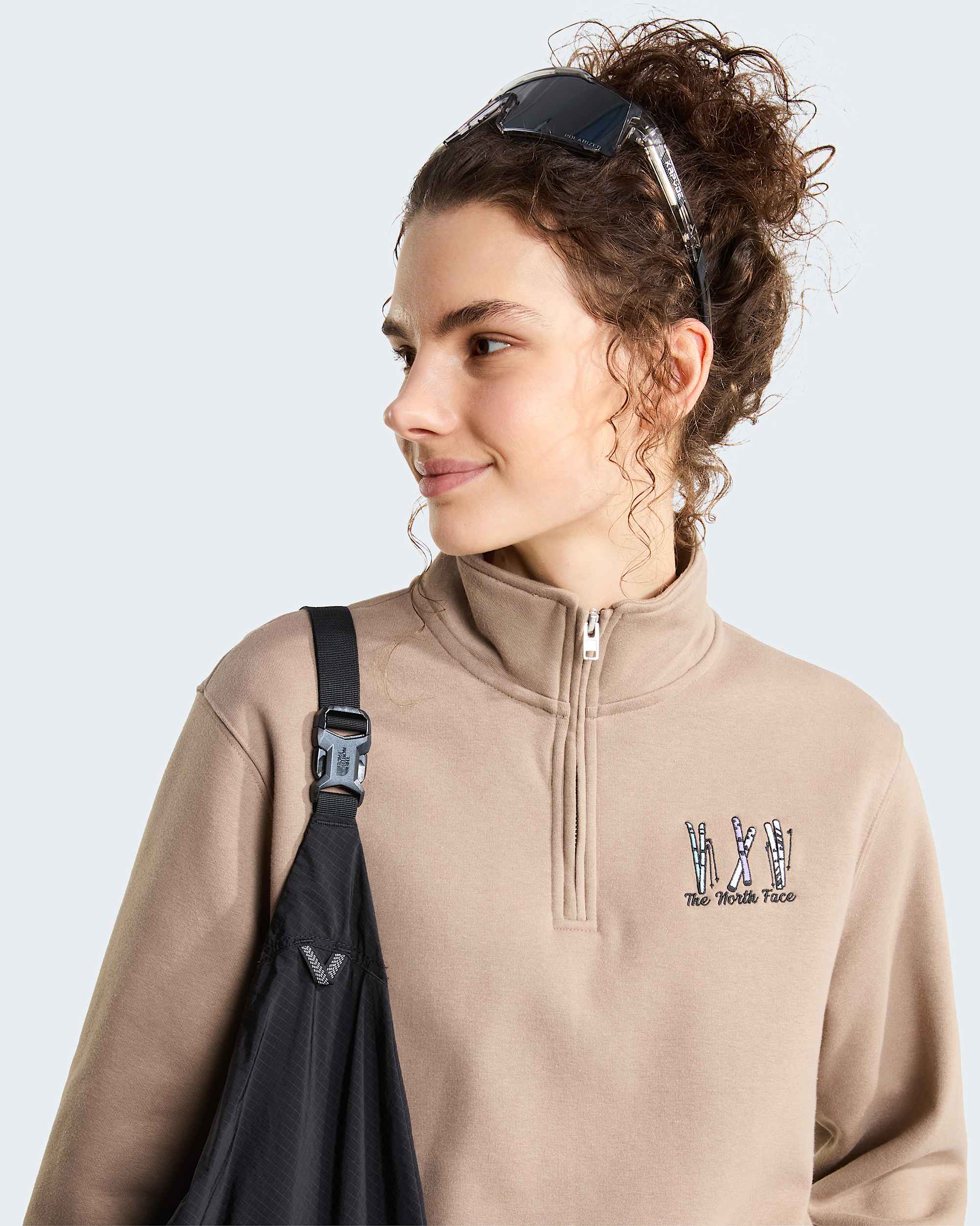Felpa Ski Embroidery Relaxed con cerniera a 14 e grafica da donna TNF ALT5