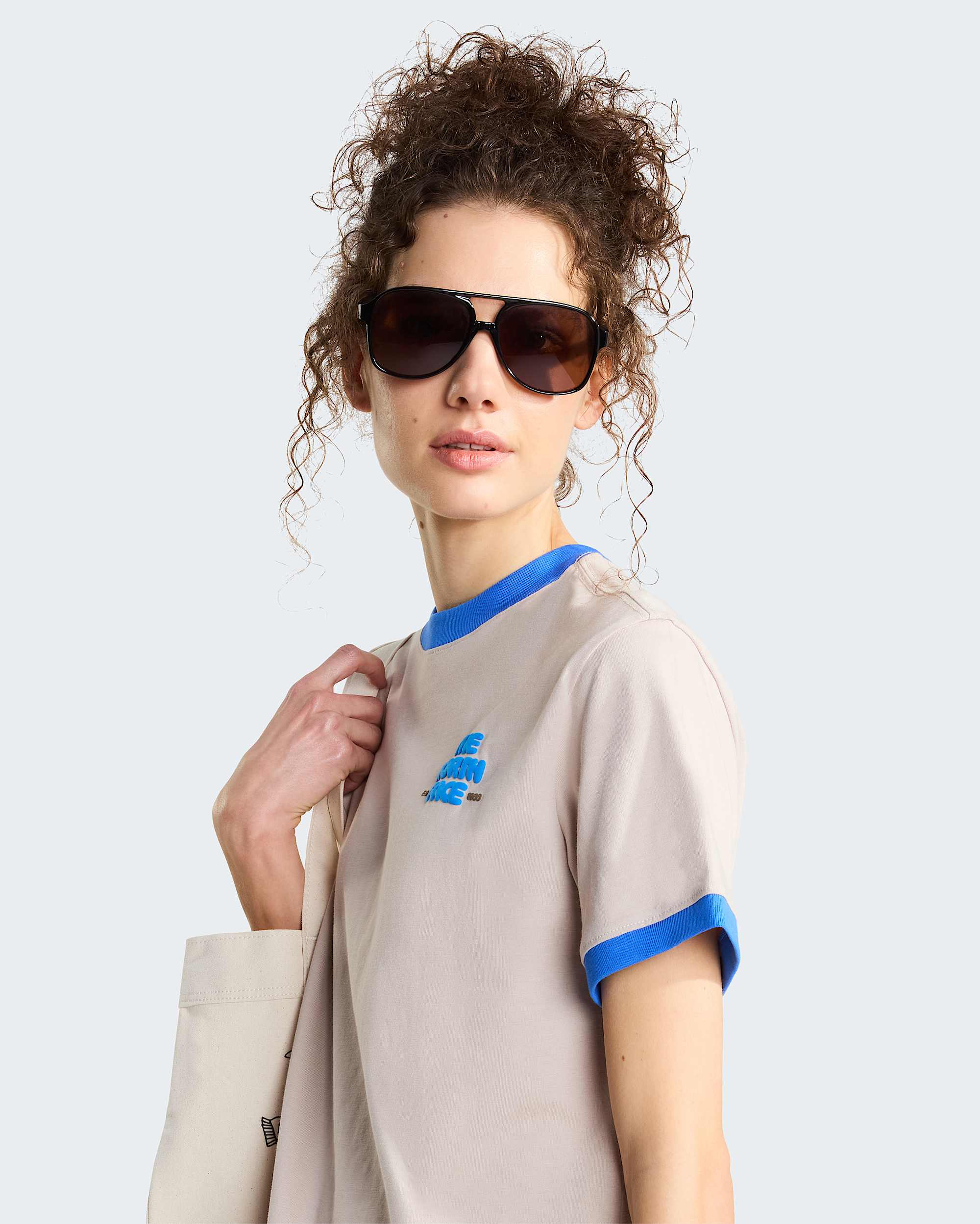 Womens Explore Fonts Relaxed Graphic TShirt TNF ALT5