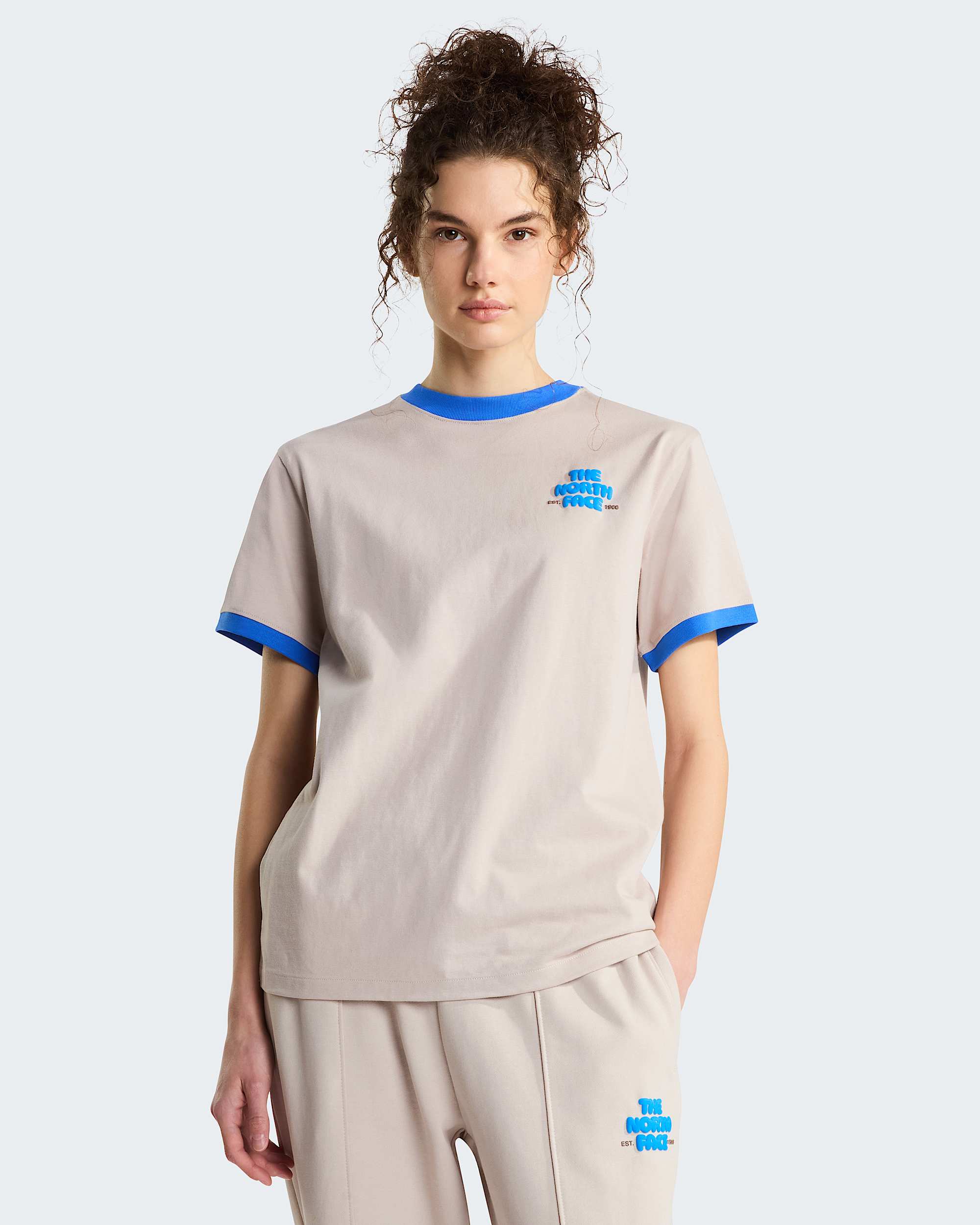 Womens Explore Fonts Relaxed Graphic TShirt TNF HERO