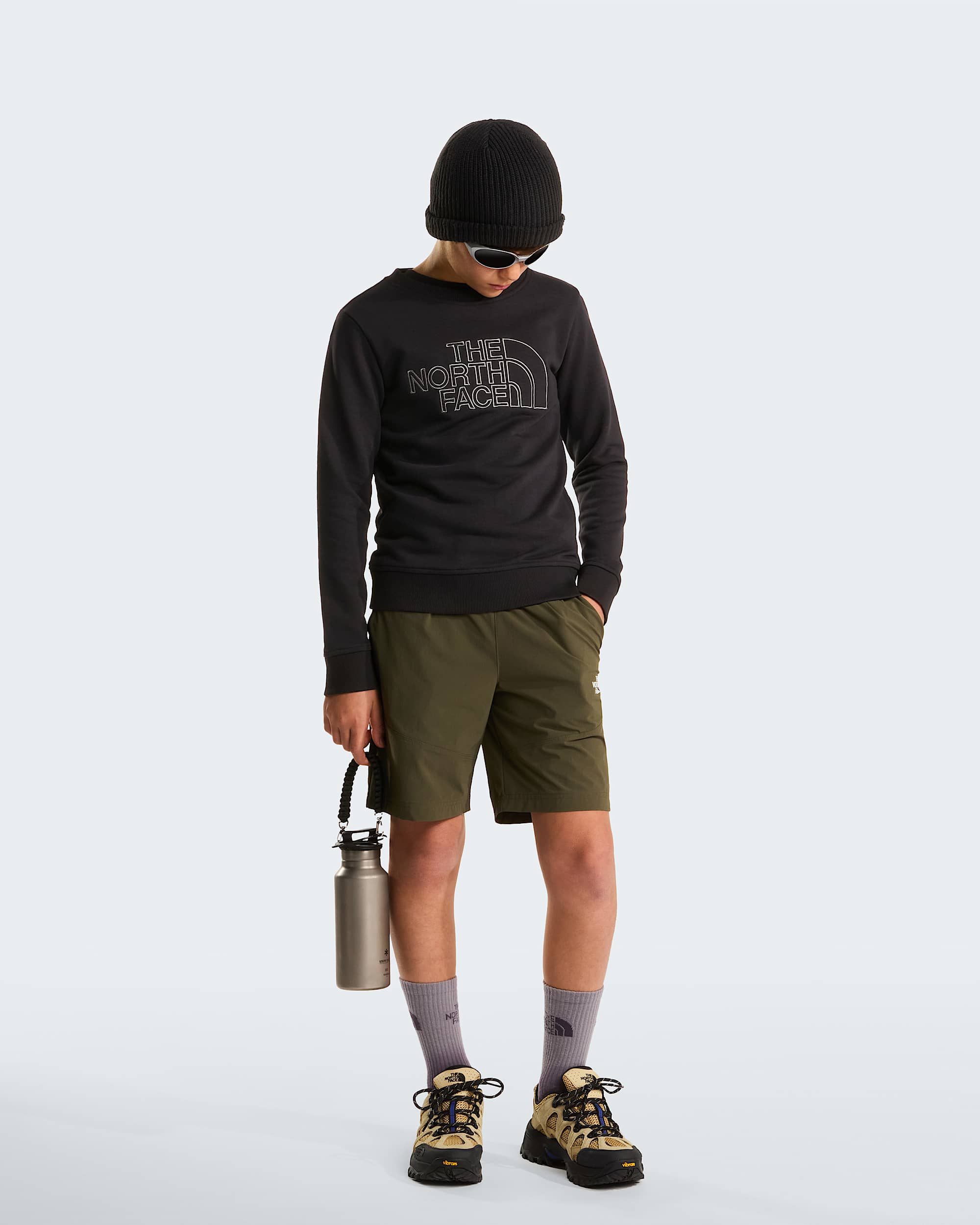 Teens Drew Peak Crew Neck Sweatshirt TNF ALT1