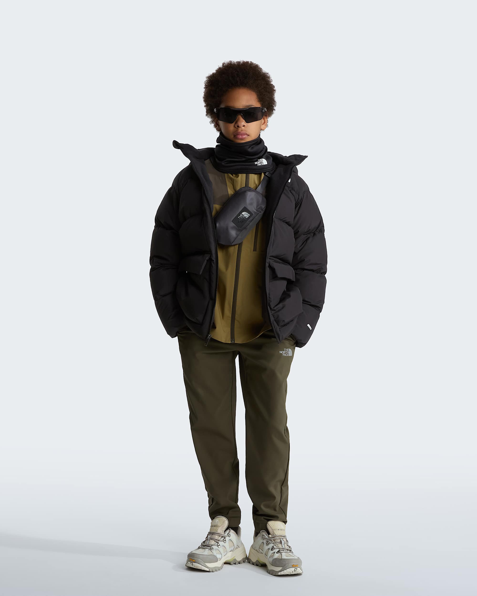 North fleecegeftterter kurzer Daunenparka fr Jugendliche TNF ALT1