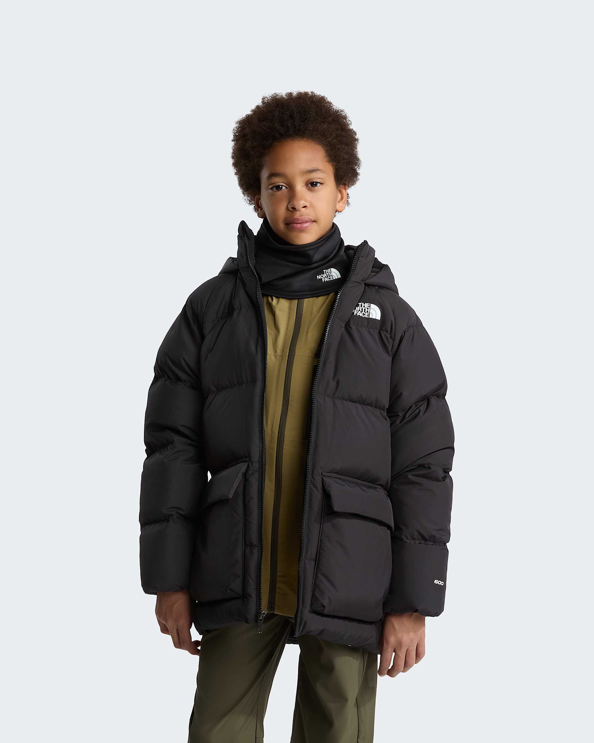 North fleecegeftterter kurzer Daunenparka fr Jugendliche TNF ALT4