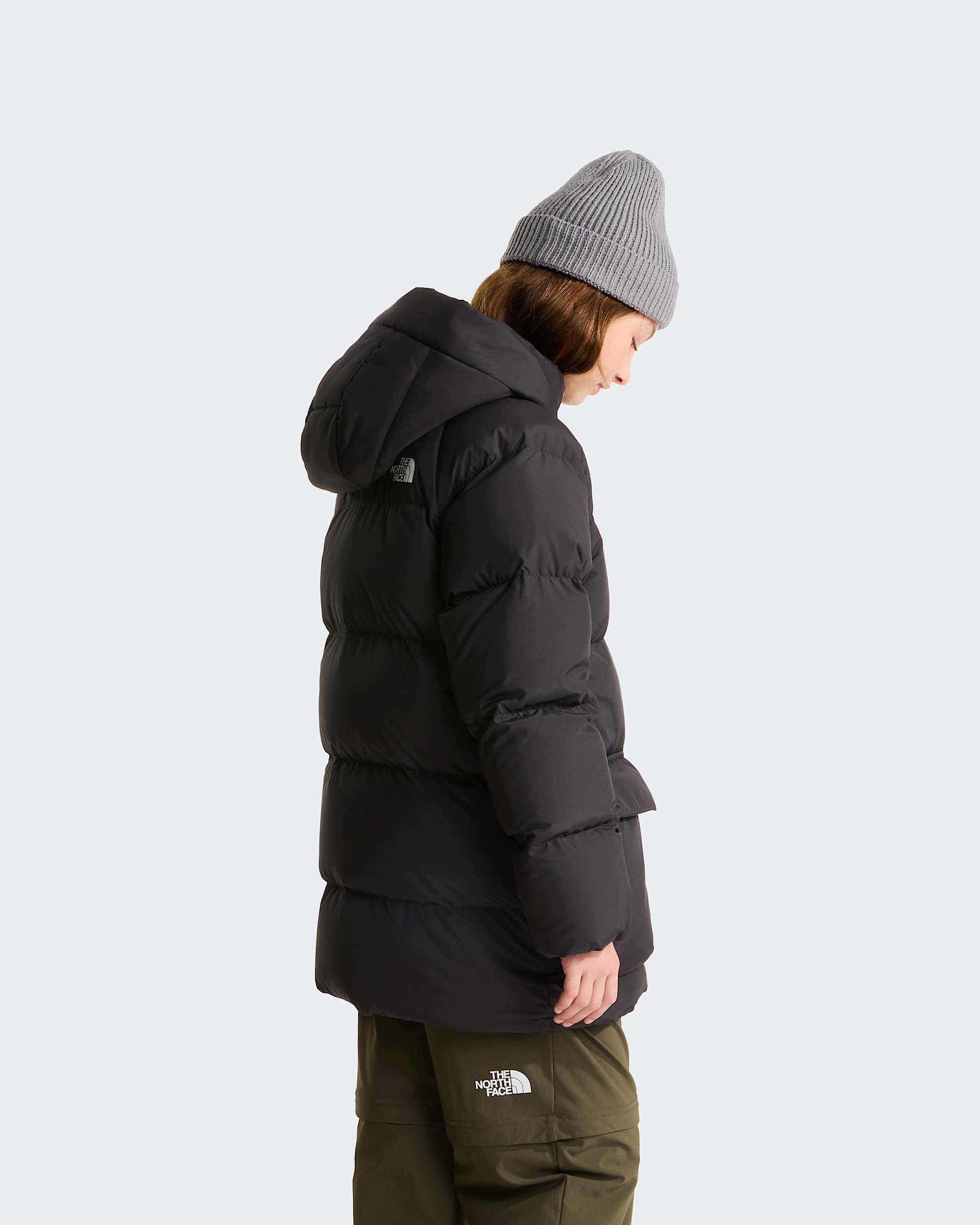 North fleecegeftterter kurzer Daunenparka fr Jugendliche TNF ALT15