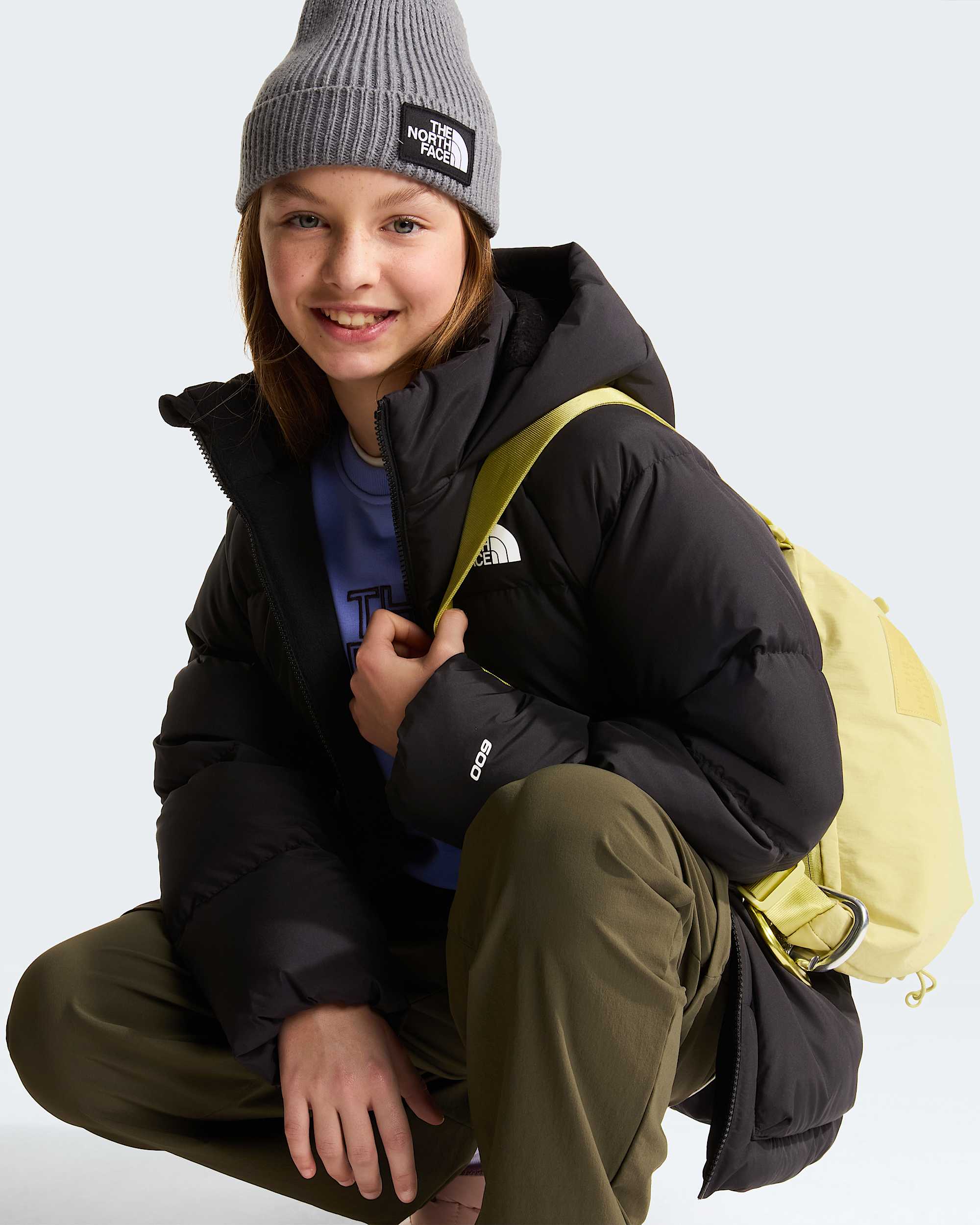 North fleecegeftterter kurzer Daunenparka fr Jugendliche TNF ALT17