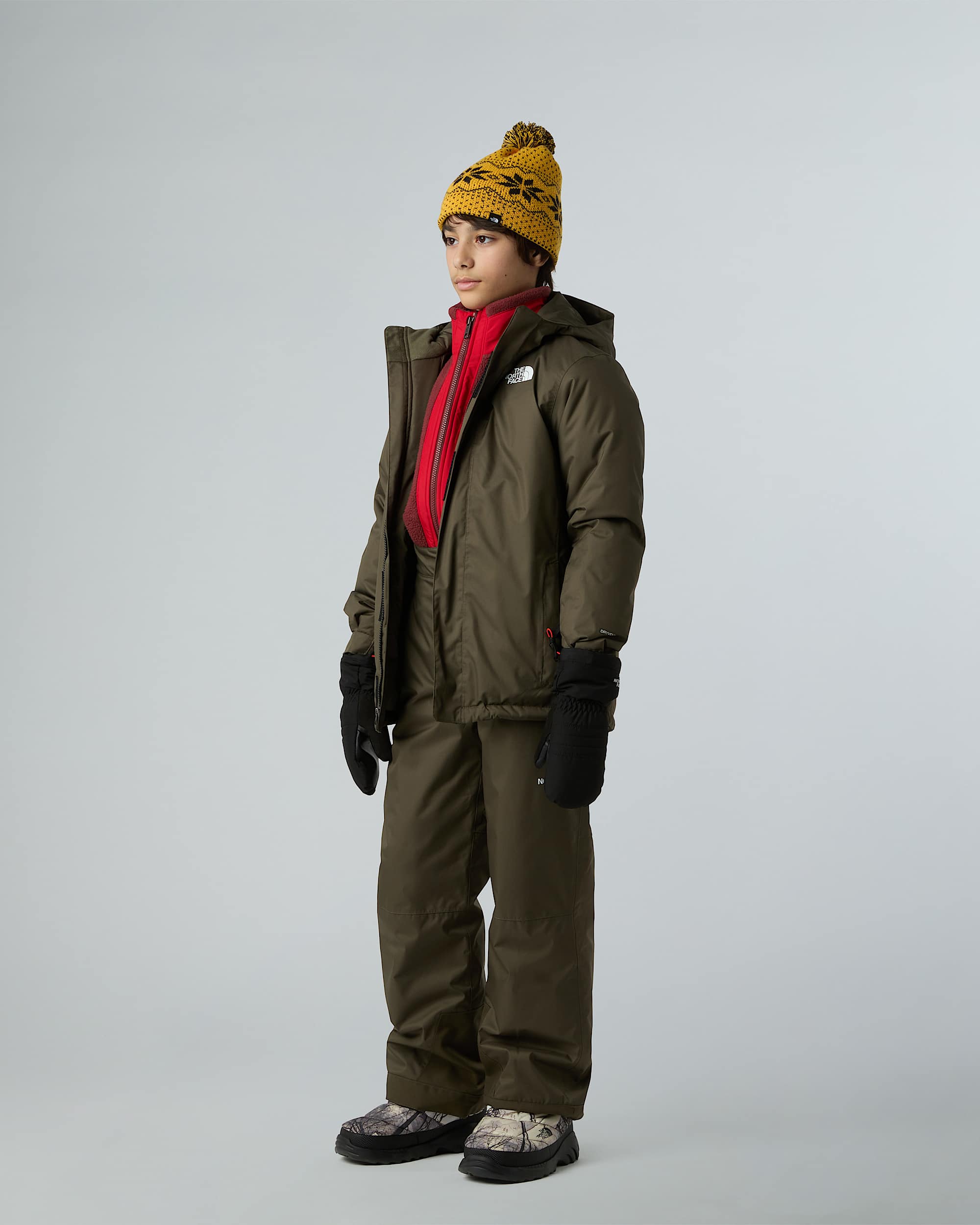Teens Snowquest Suspender Trousers TNF ALT5