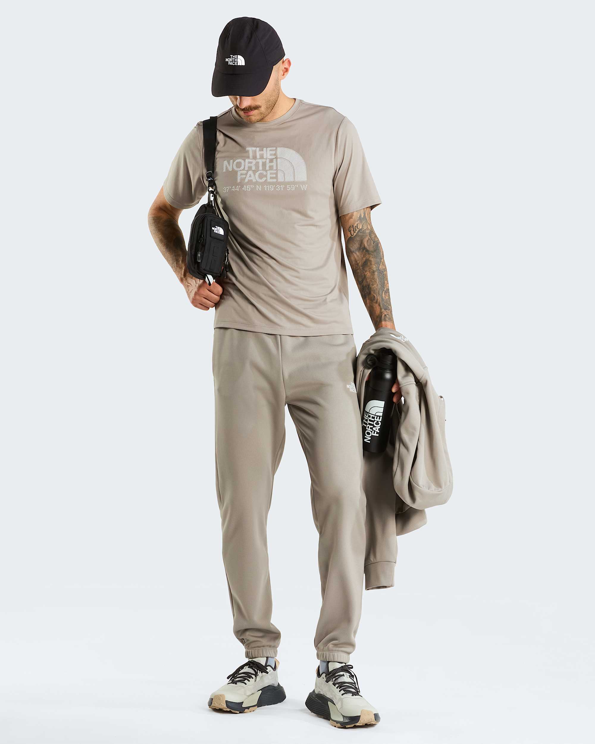 Mens 247 Logo Graphic TShirt TNF Stone Slab ALT1