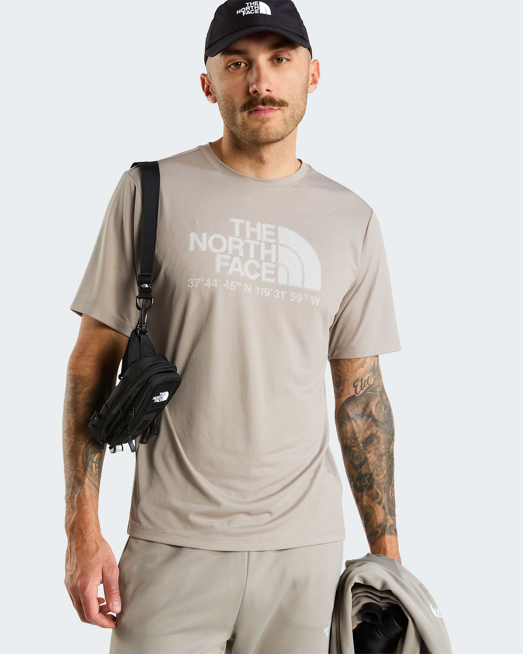 Mens 247 Logo Graphic TShirt TNF Stone Slab ALT6