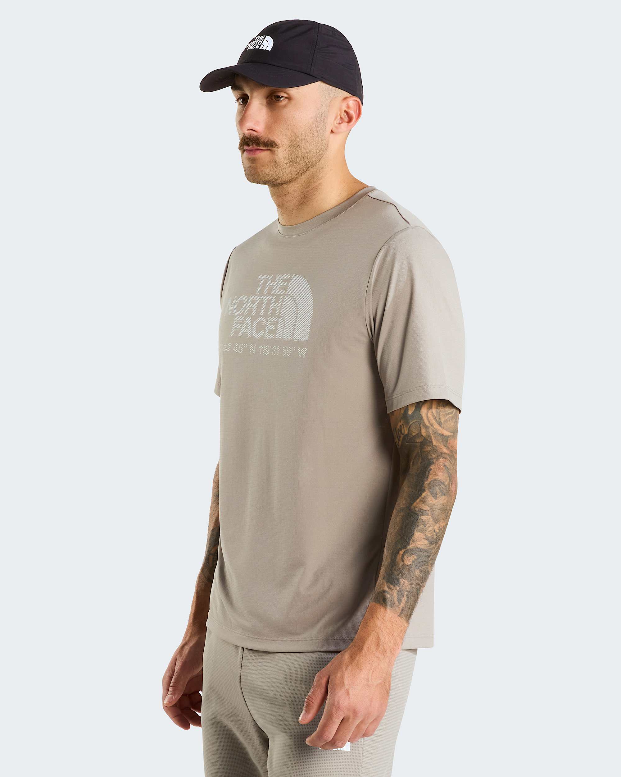Mens 247 Logo Graphic TShirt TNF Stone Slab HERO