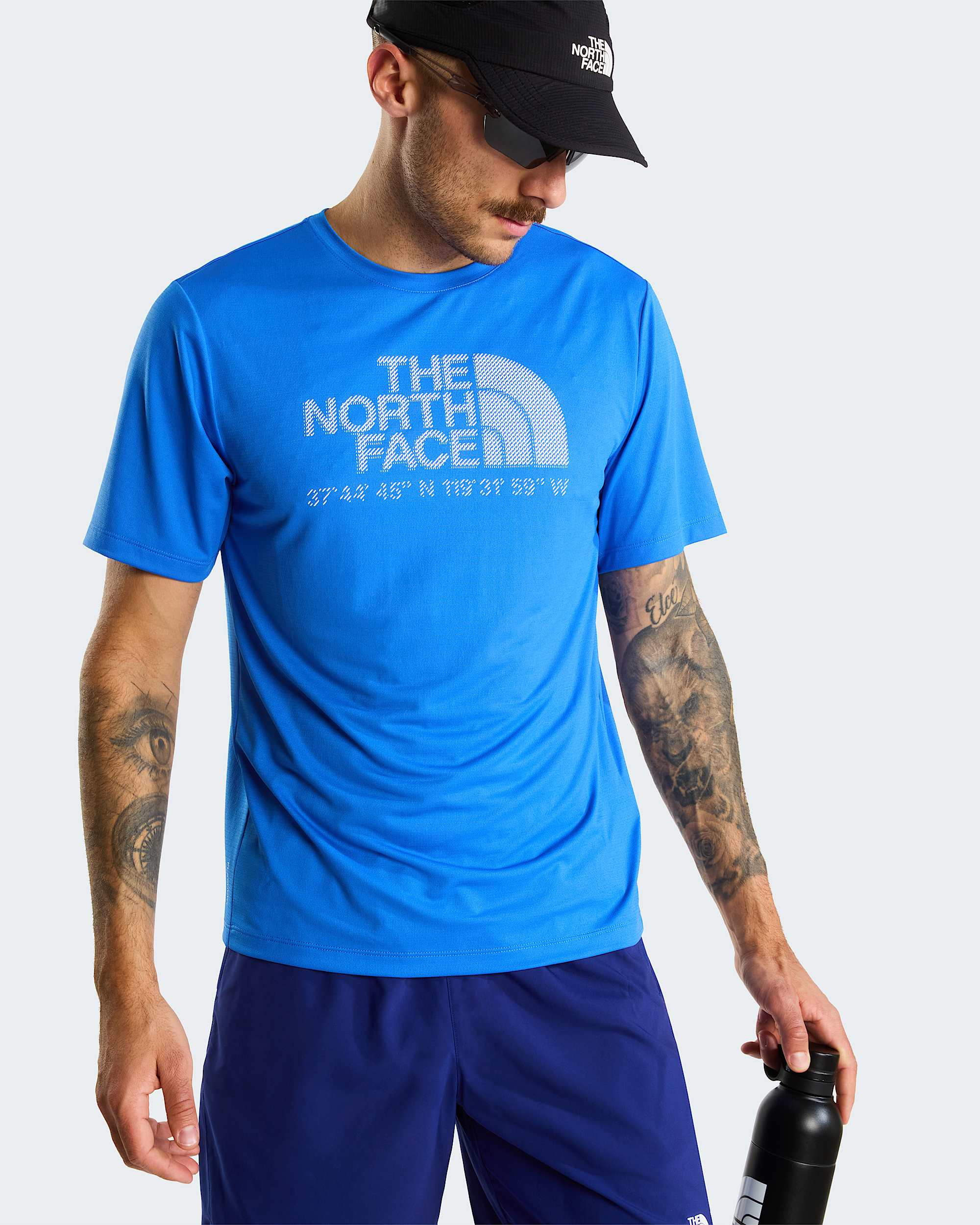 Mens 247 Logo Graphic TShirt TNF Active Blue ALT6