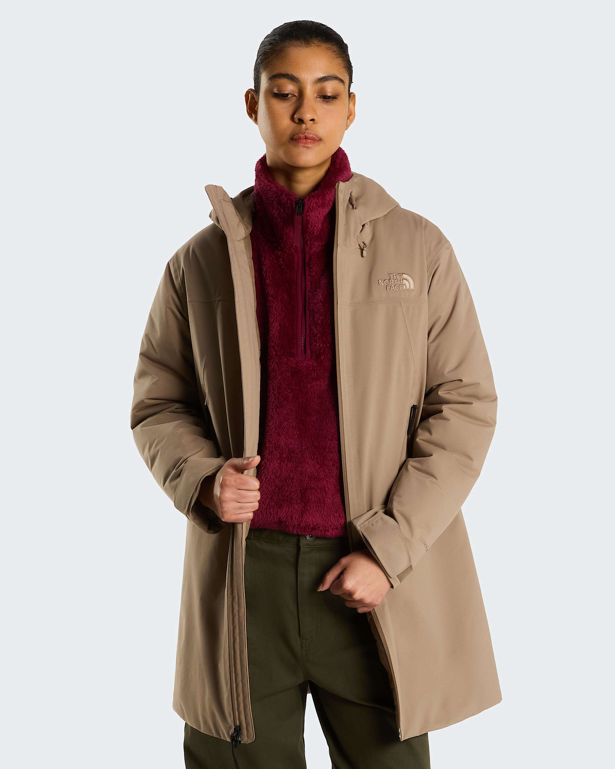 Womens TNF Range Lightweight Hooded Parka TNF ALT4