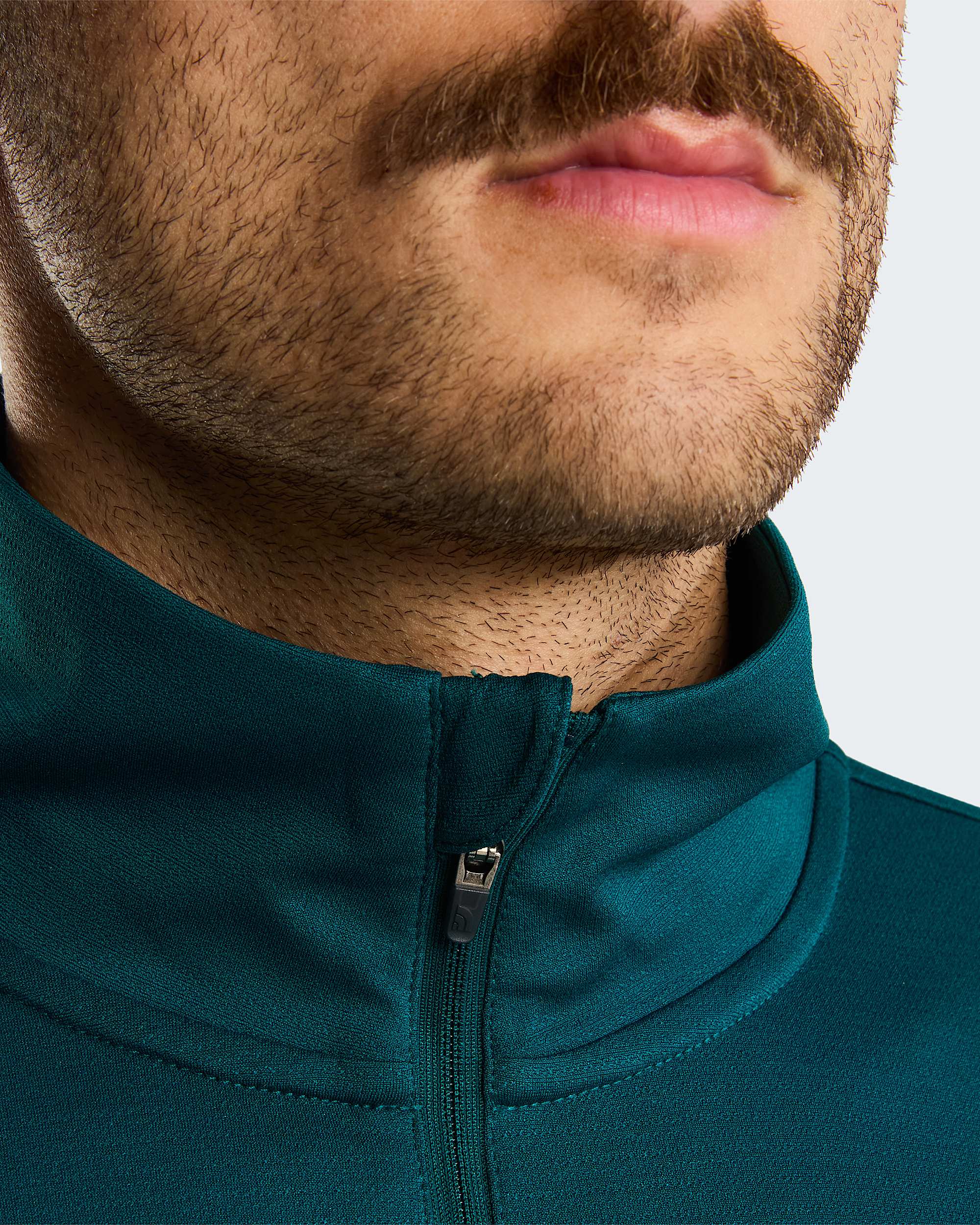 Mens 247 14 Zip LongSleeve TShirt TNF Pacific Teal ALT5