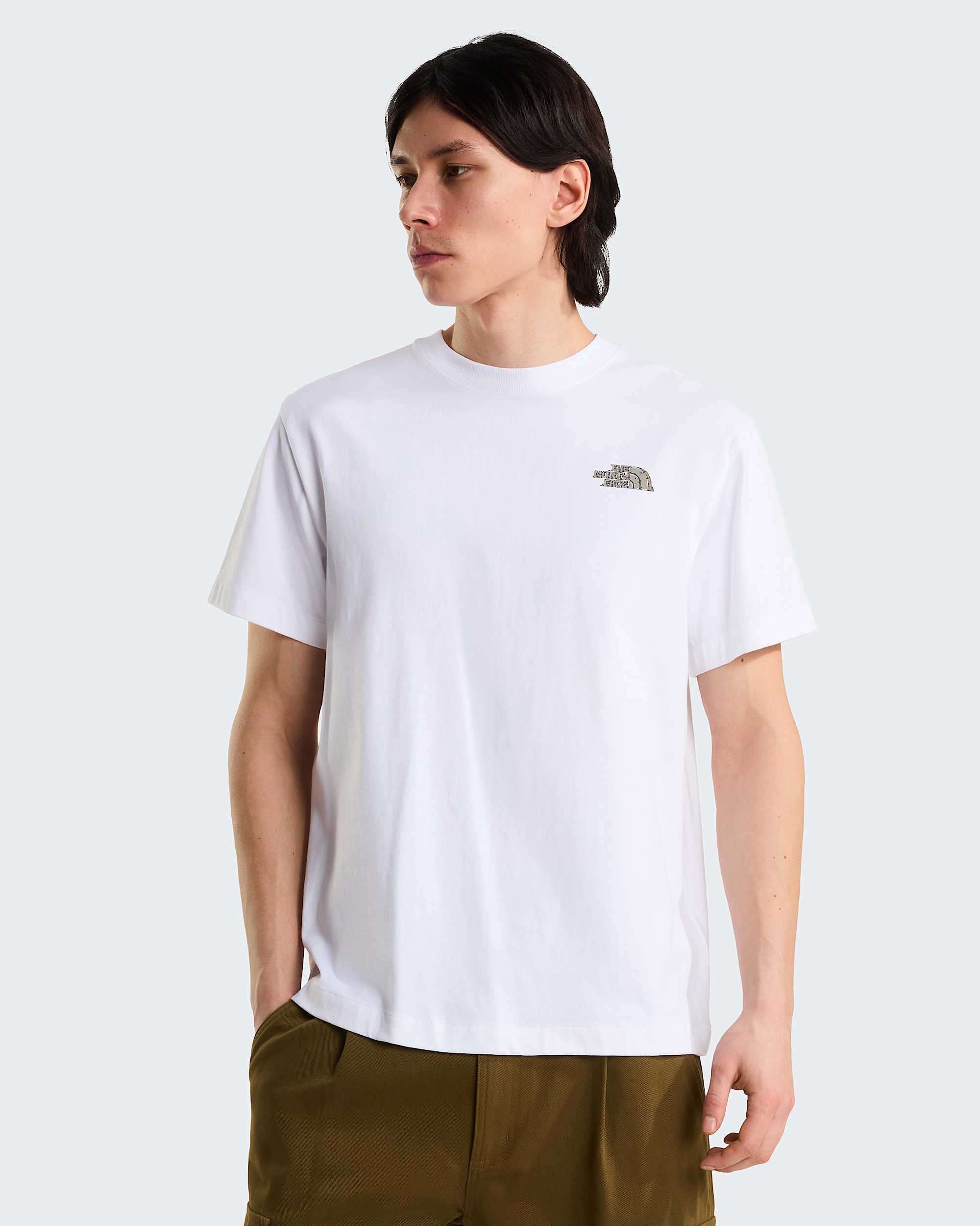 Stone Logo Relaxed Graphic TShirt Uniseks TNF ALT3