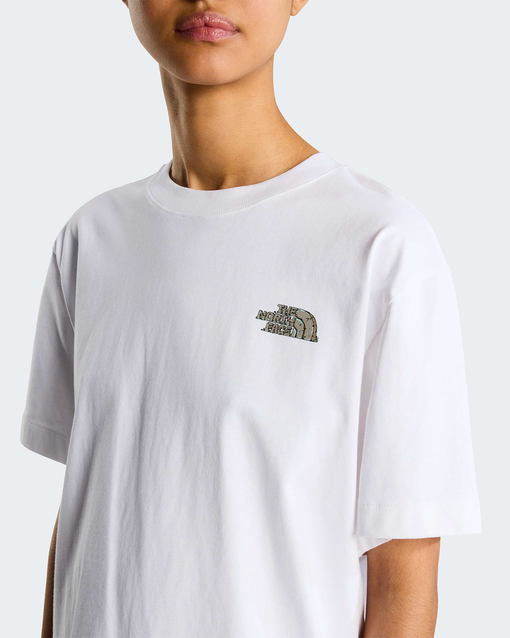 Stone Logo Relaxed Graphic TShirt Uniseks TNF ALT16