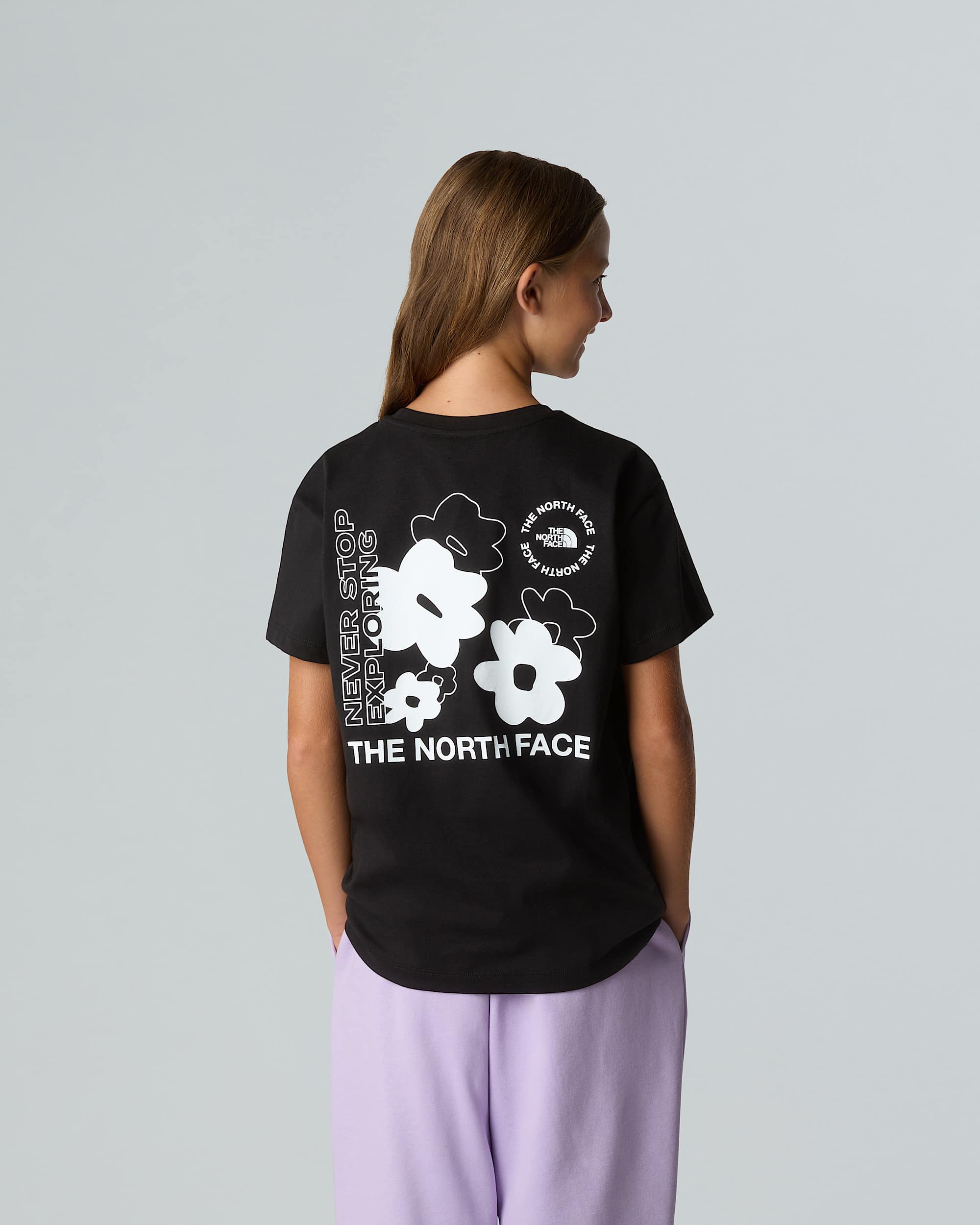 Relaxed Flower GraphicTshirt voor meisjes TNF ALT4