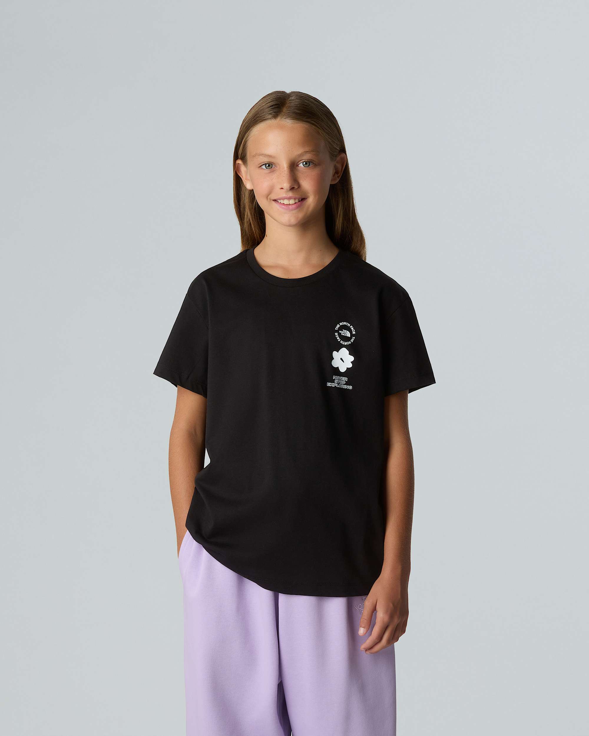 Relaxed Flower GraphicTshirt voor meisjes TNF ALT5