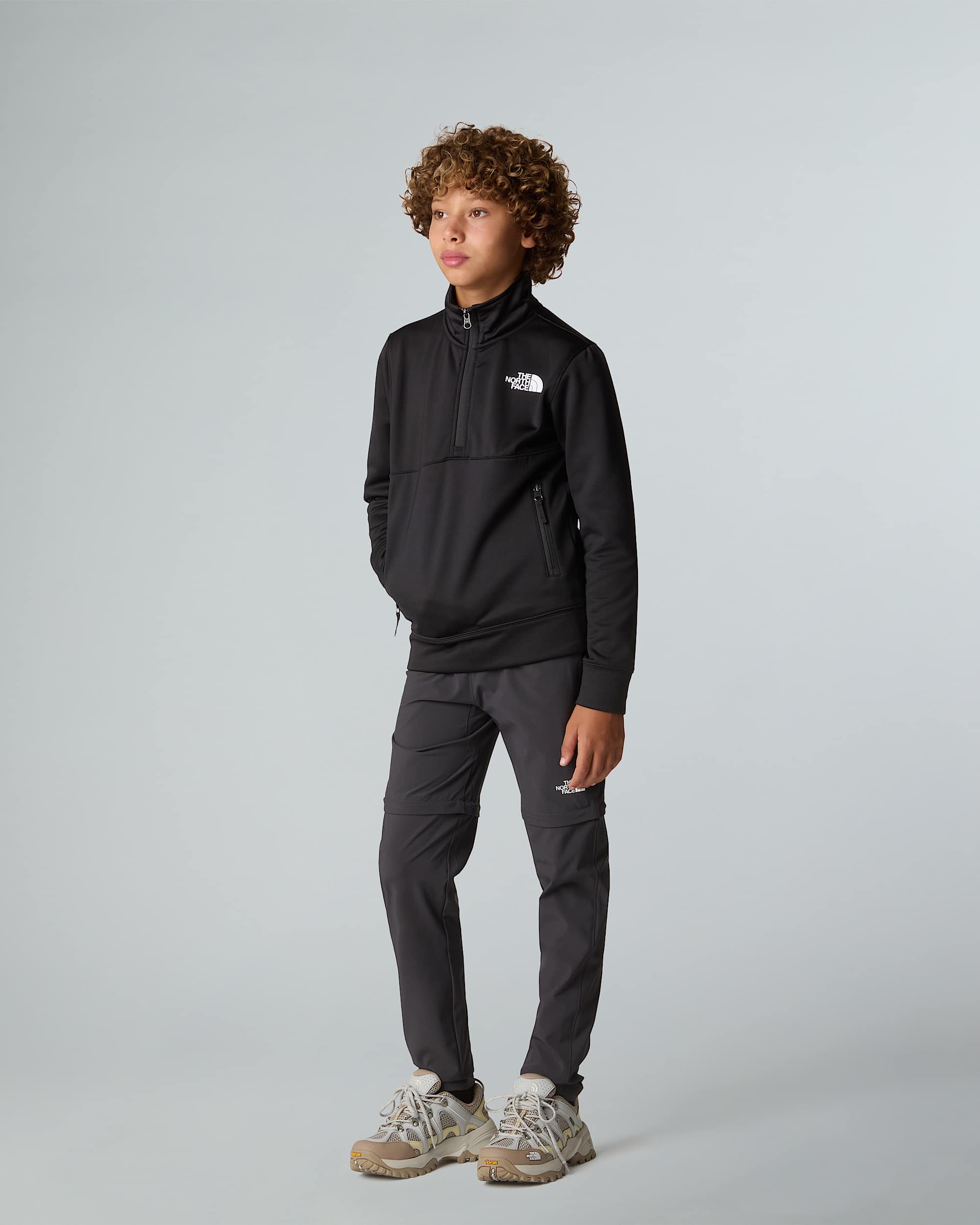 Sweatshirt met kwartrits voor tieners TNF ALT5