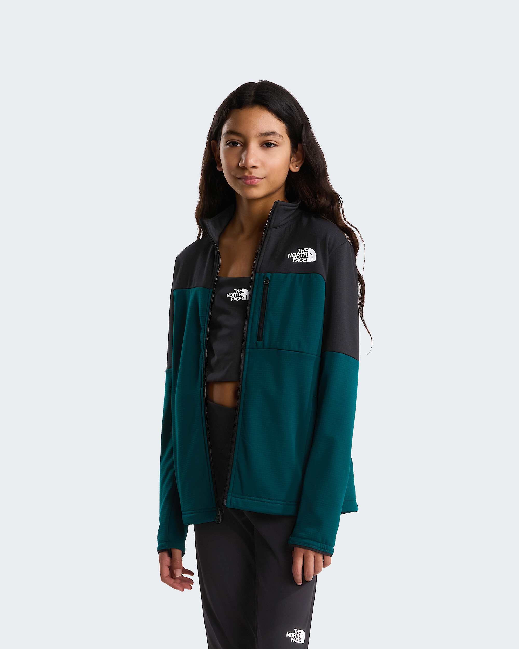 Hike MidlayerJacke mit durchgehendem RV fr Jugendliche TNF alt16