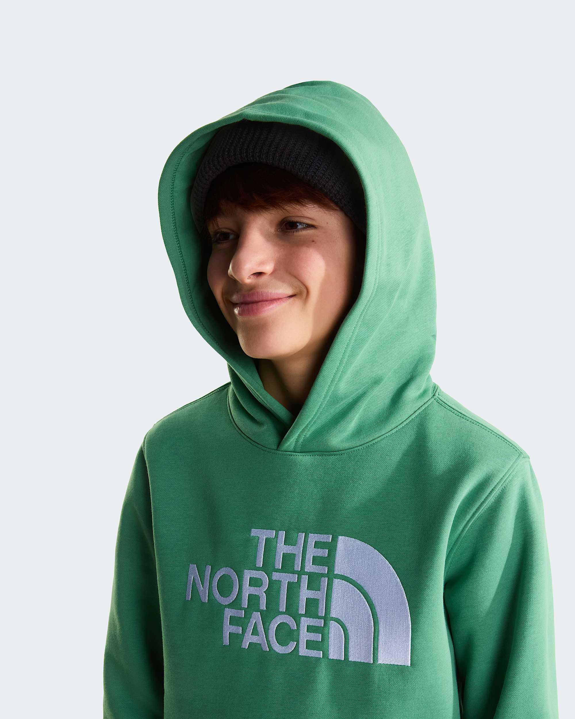TNF Essential Drew Peak hoodie voor tieners TNF Dimmed Algae ALT4