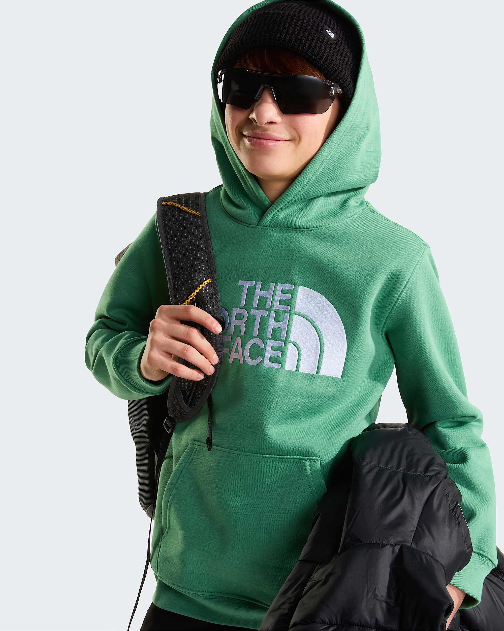 TNF Essential Drew Peak hoodie voor tieners TNF Dimmed Algae ALT6