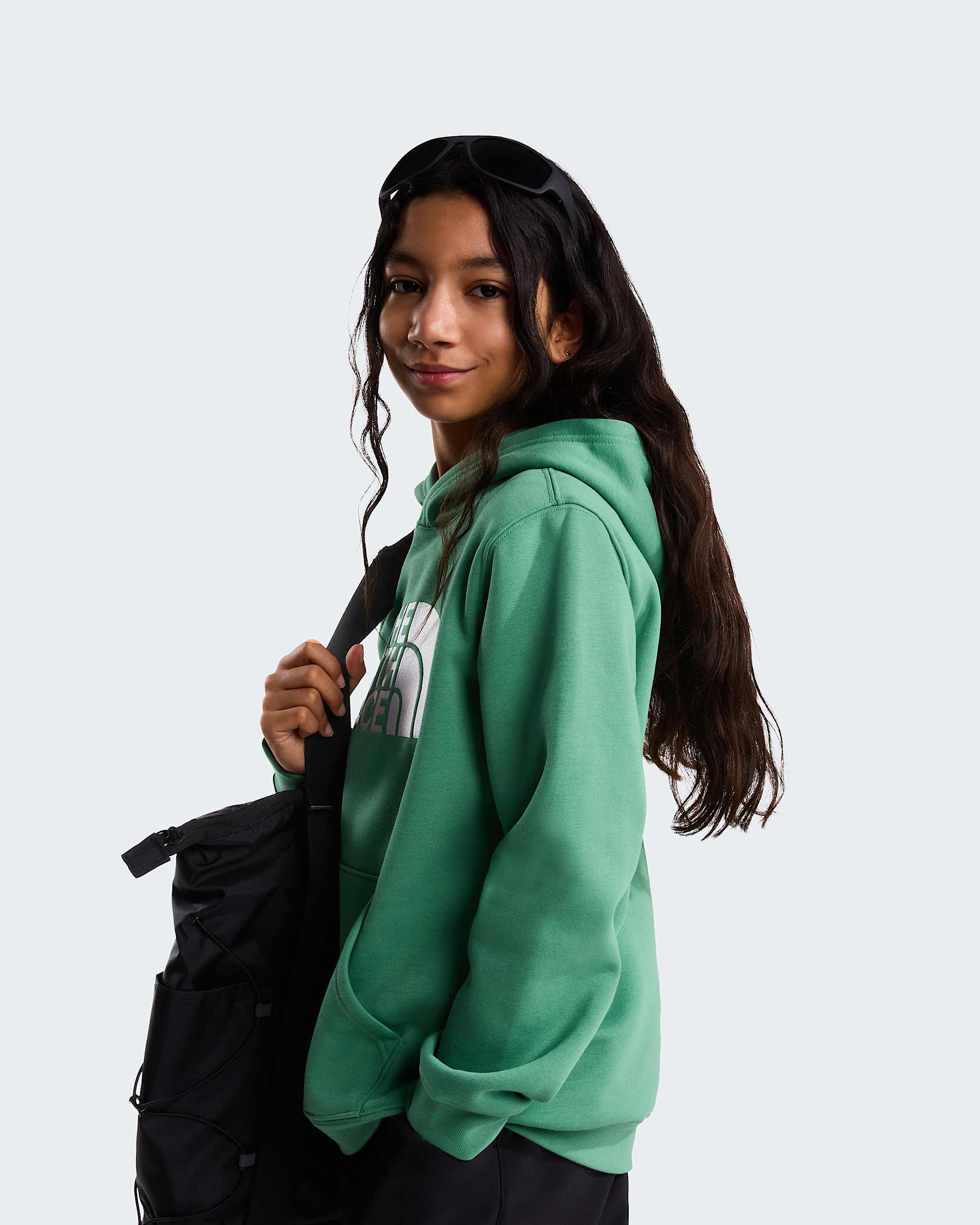 TNF Essential Drew Peak hoodie voor tieners TNF Dimmed Algae ALT16