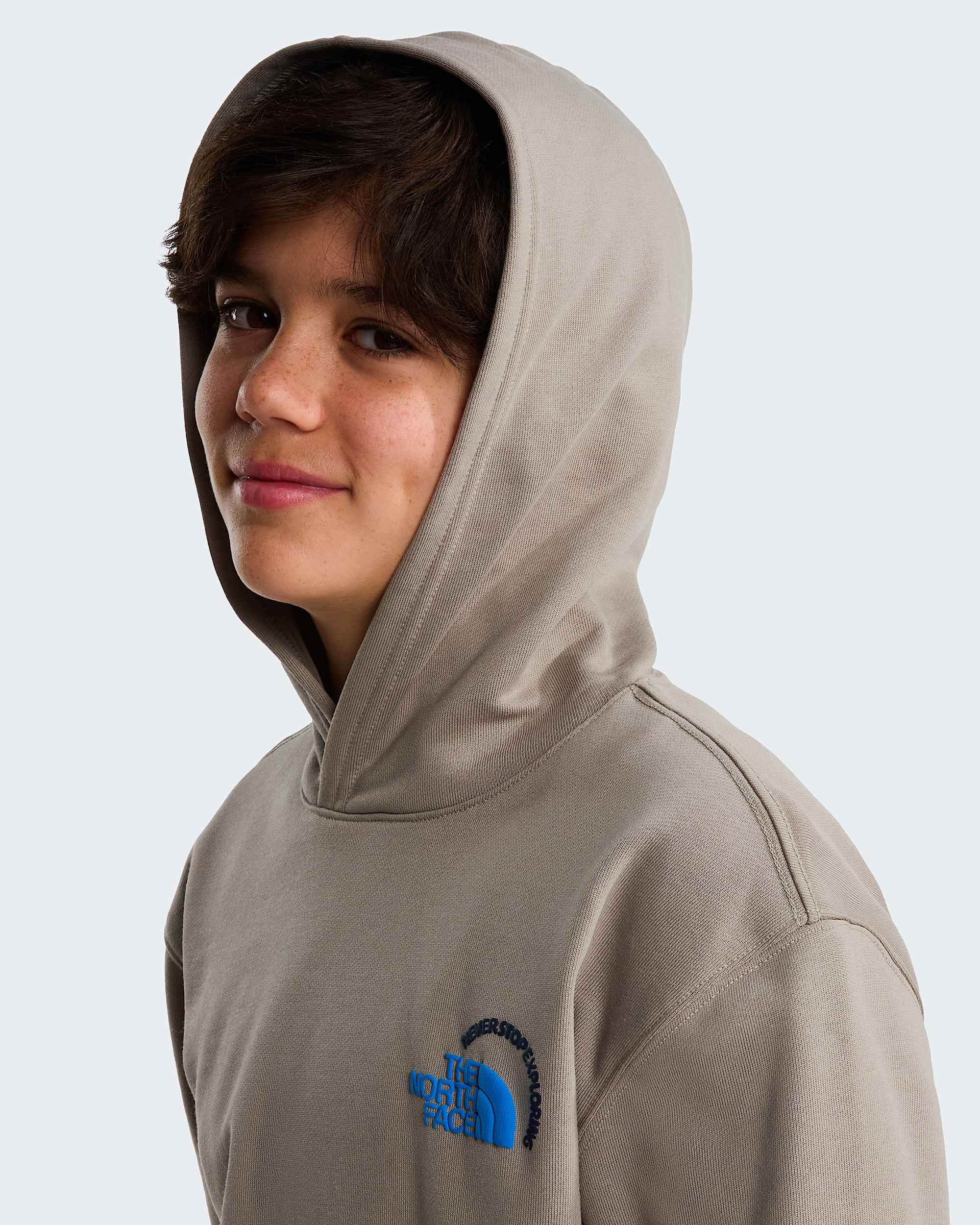 Explore Fonts Relaxed Graphic Hoodie fr Teenager TNF ALT4
