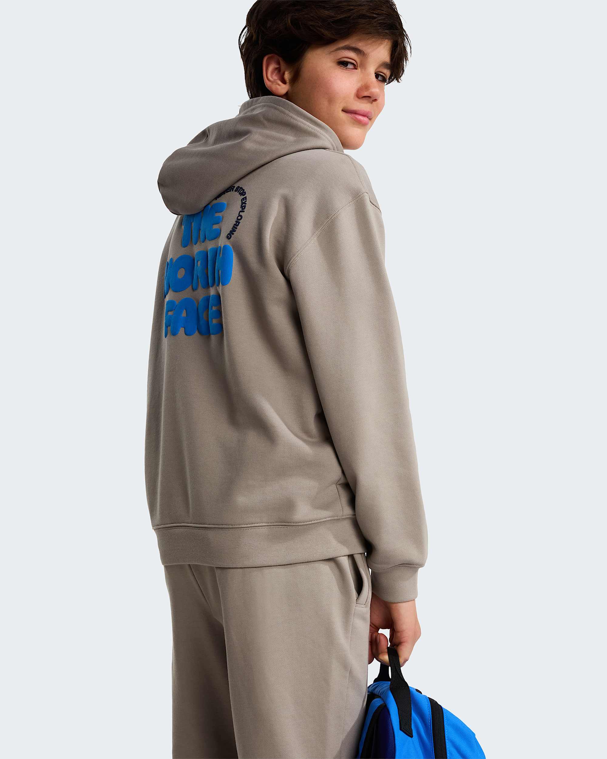 Explore Fonts Relaxed Graphic Hoodie fr Teenager TNF ALT7