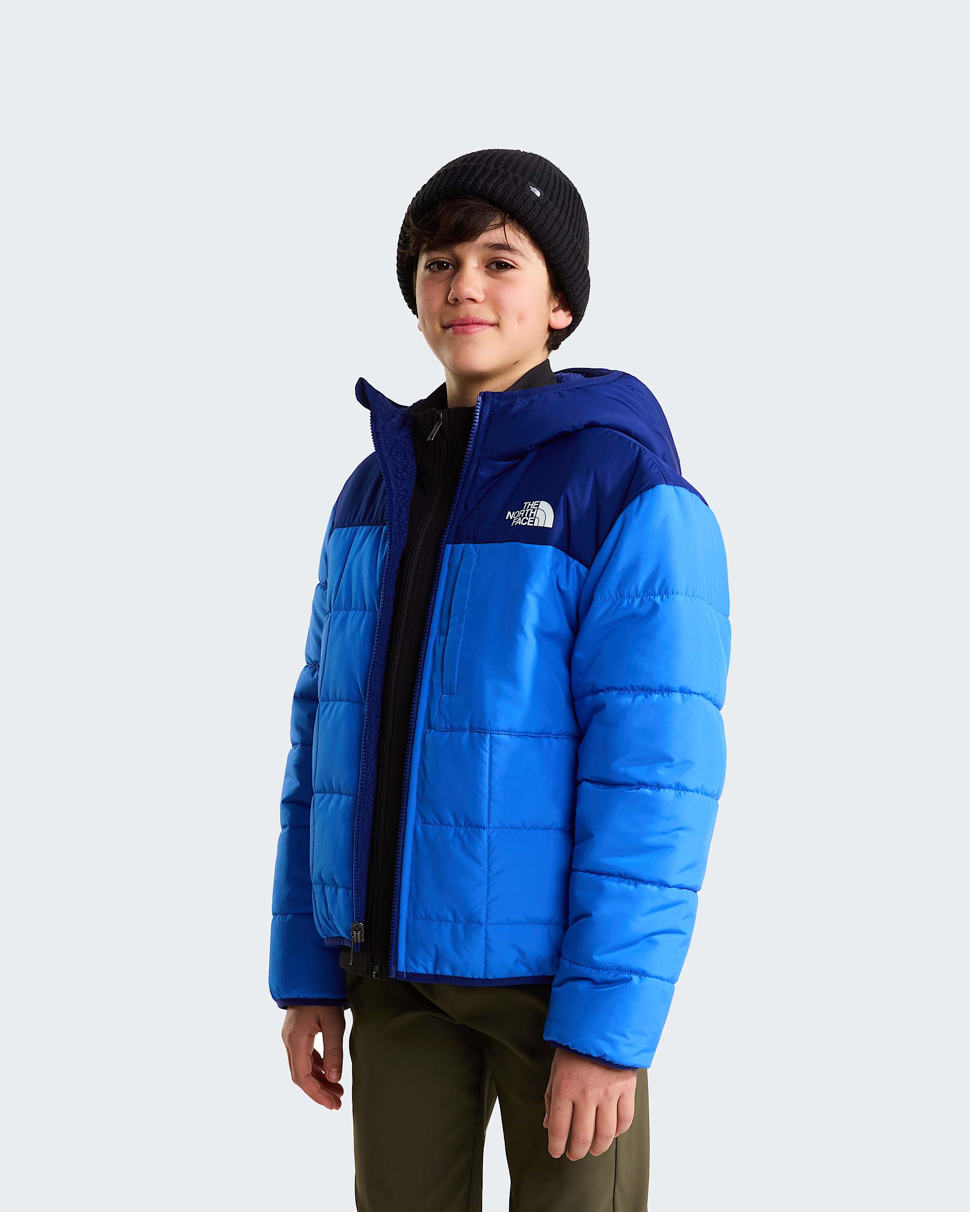 Giacca reversibile con cappuccio e cerniera integrale Shasta da ragazzo TNF ALT5