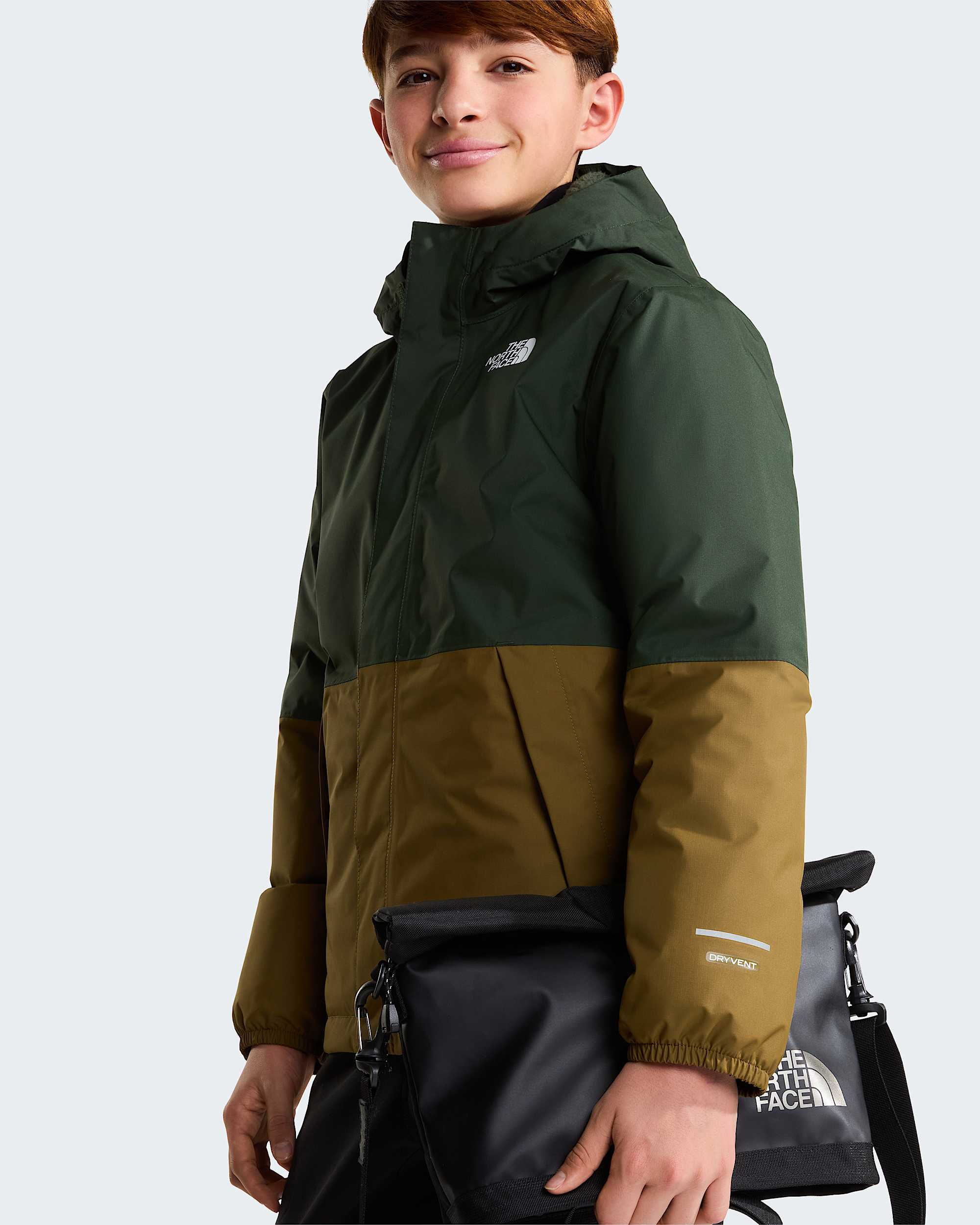 Warme Antoraregenjas voor jongens TNF Bottle GreenCaraway Seed ALT8