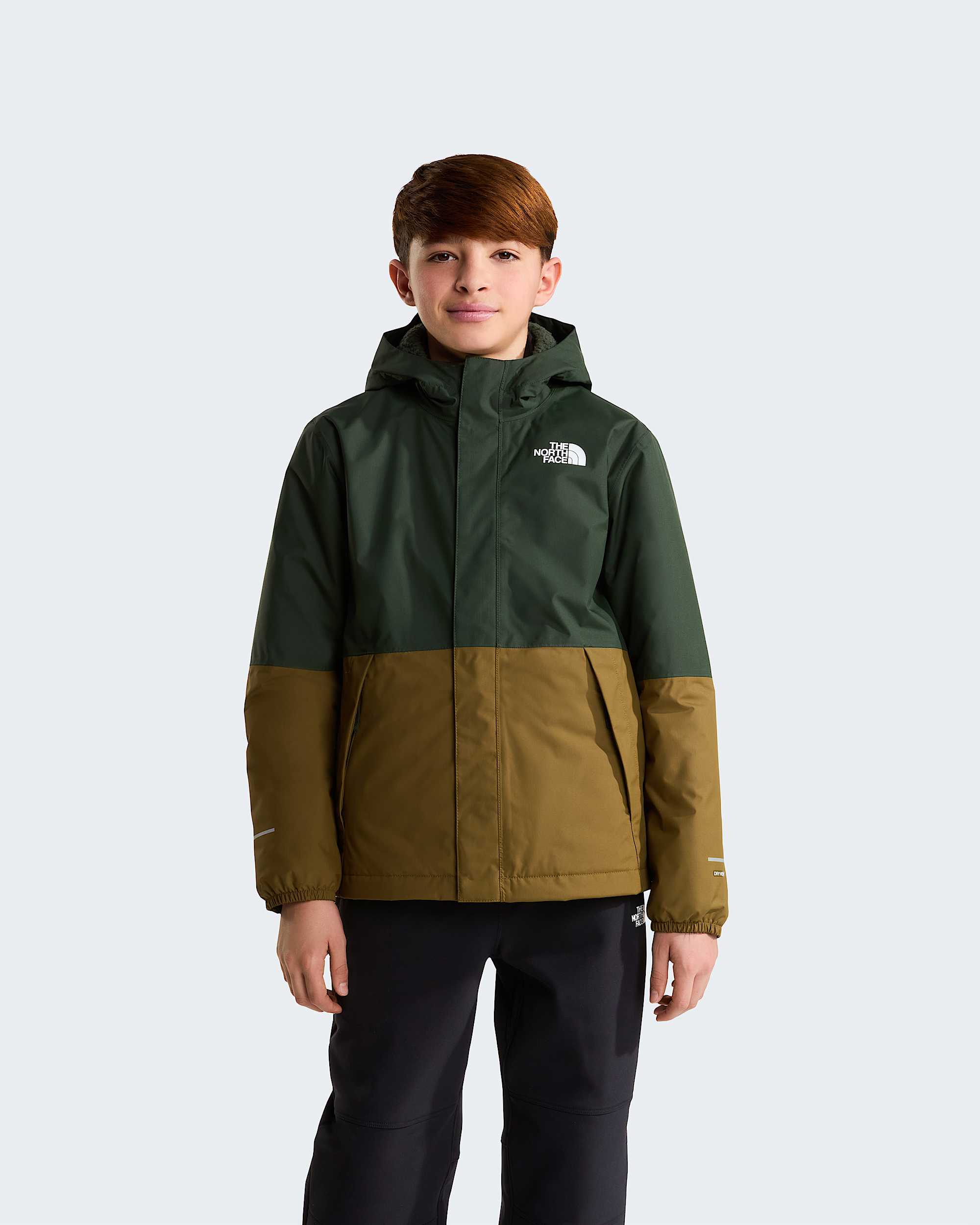 Warme Antoraregenjas voor jongens TNF Bottle GreenCaraway Seed HERO
