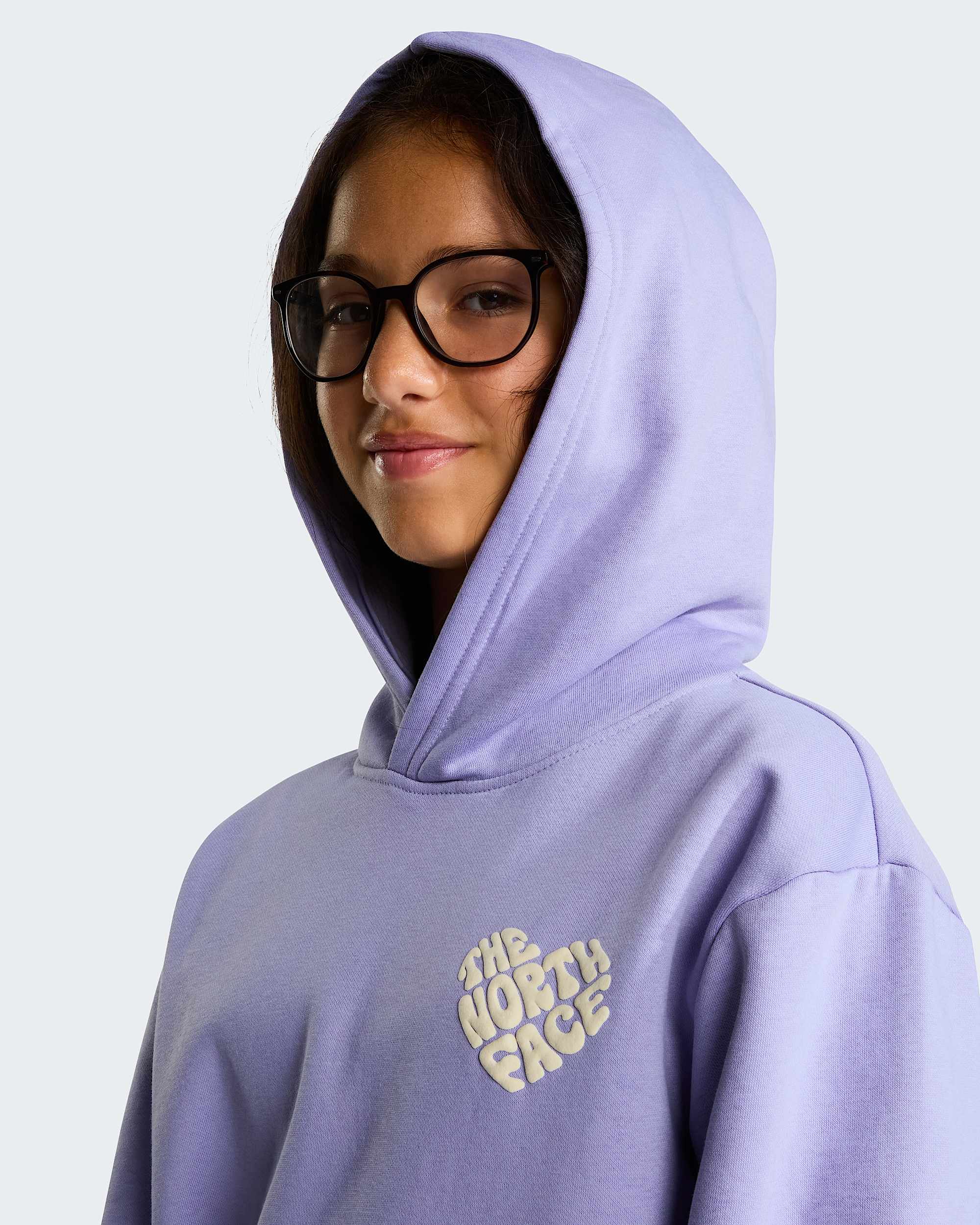 Brand Proud Relaxed Graphic Hoodie Girl TNF ALT4