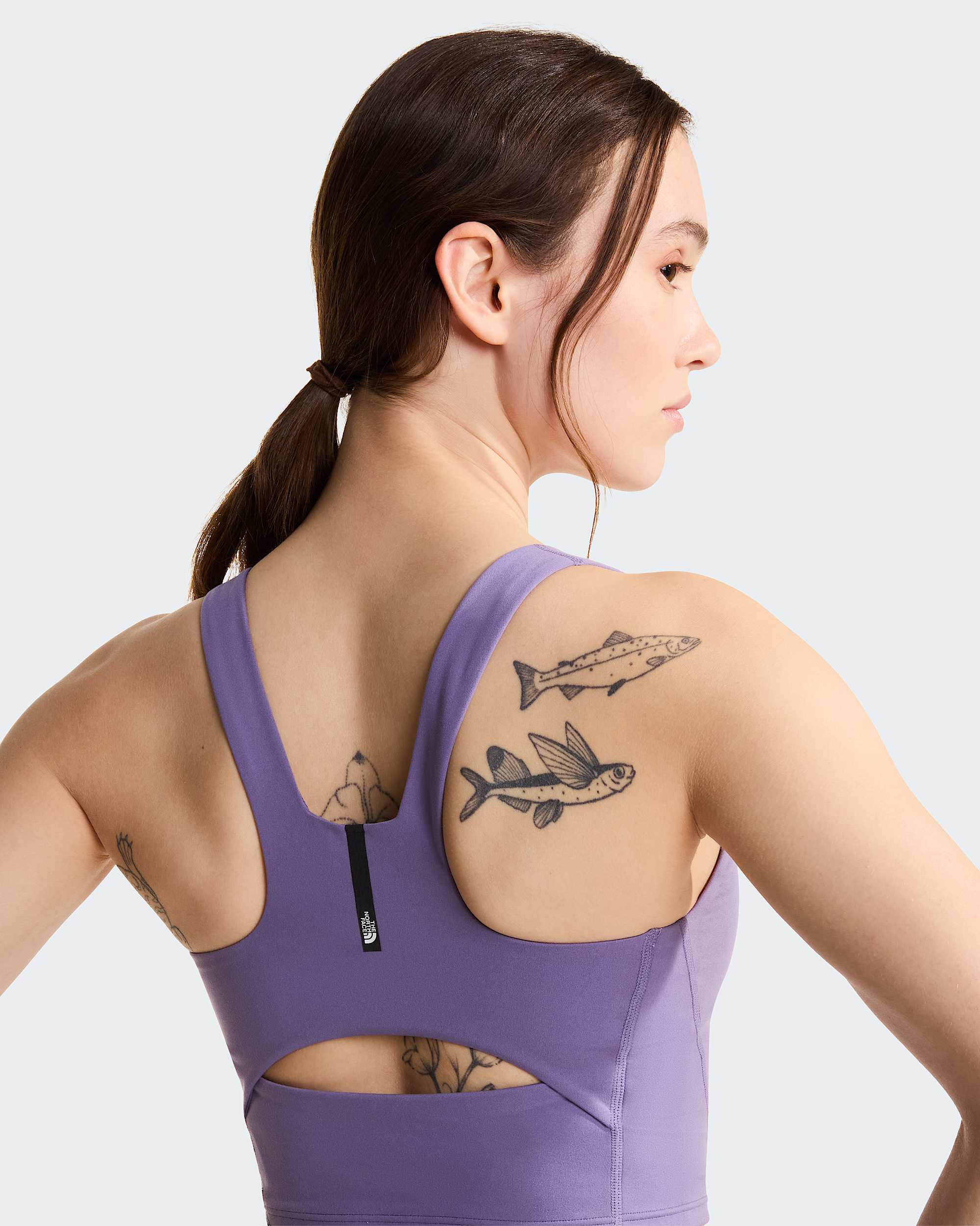 Reggiseno sportivo Jaida Longline da donna TNF Grounded Plum HERO