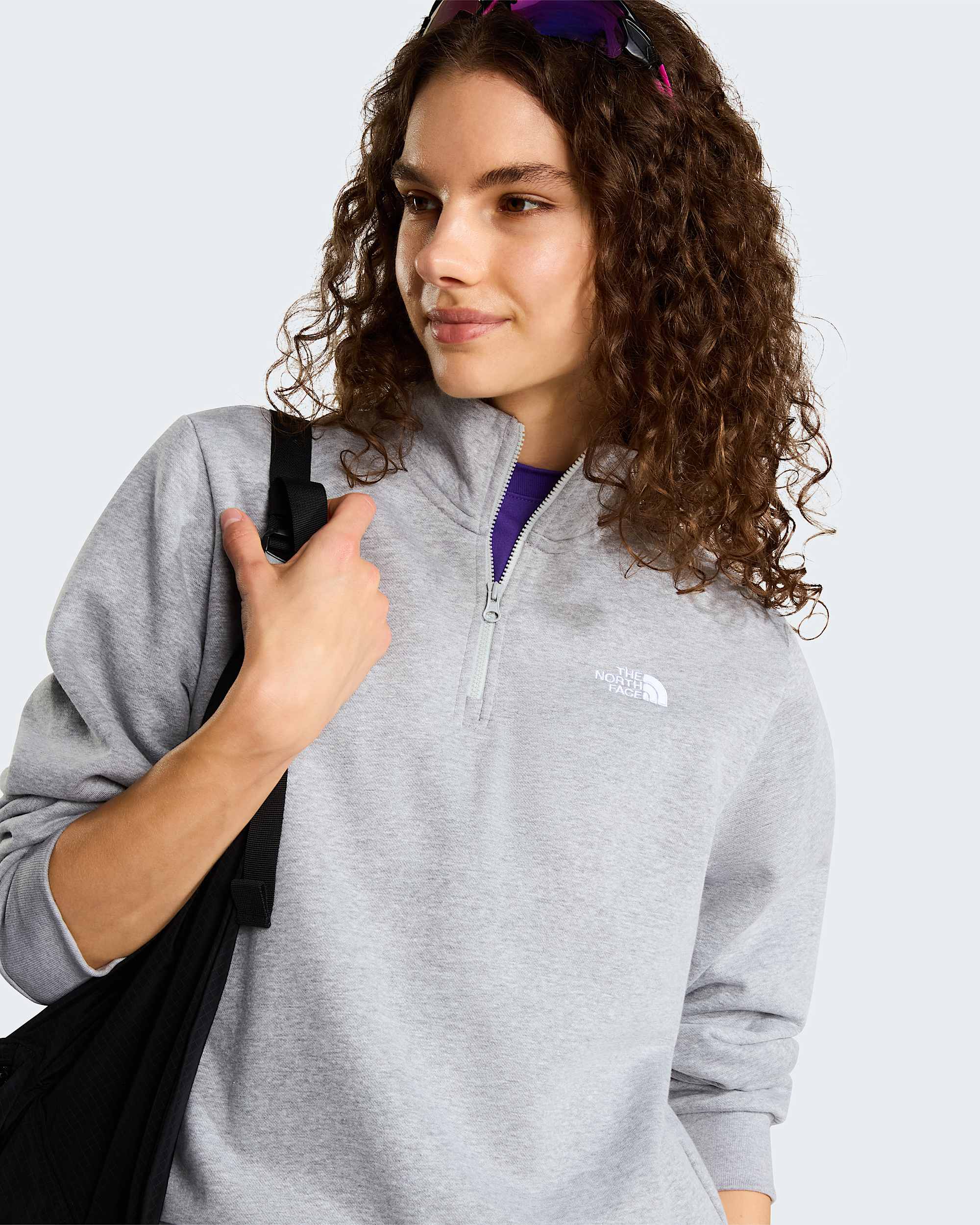 Damen Evolution Simple Dome Regular Sweatshirt mit 14Reiverschluss TNF alt5