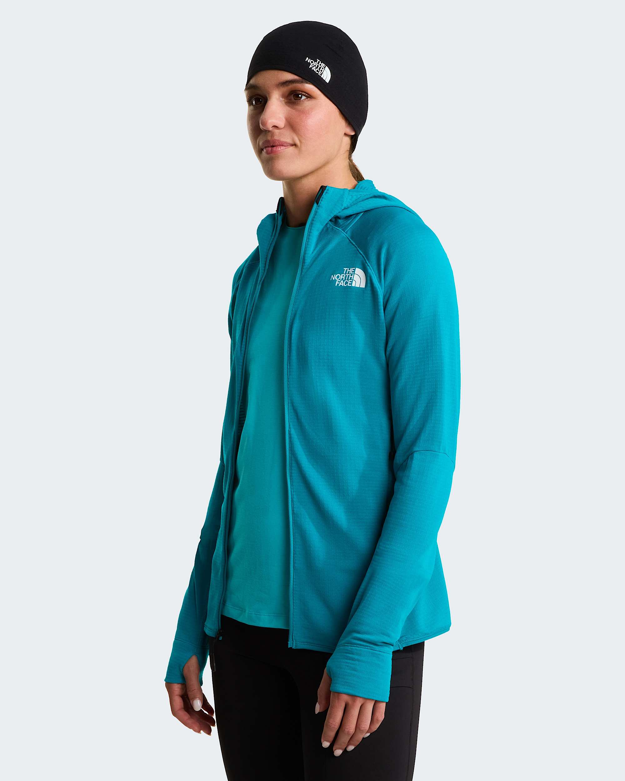 Chaqueta con capucha Polartec Power Grid Bolt para mujer TNF alt8