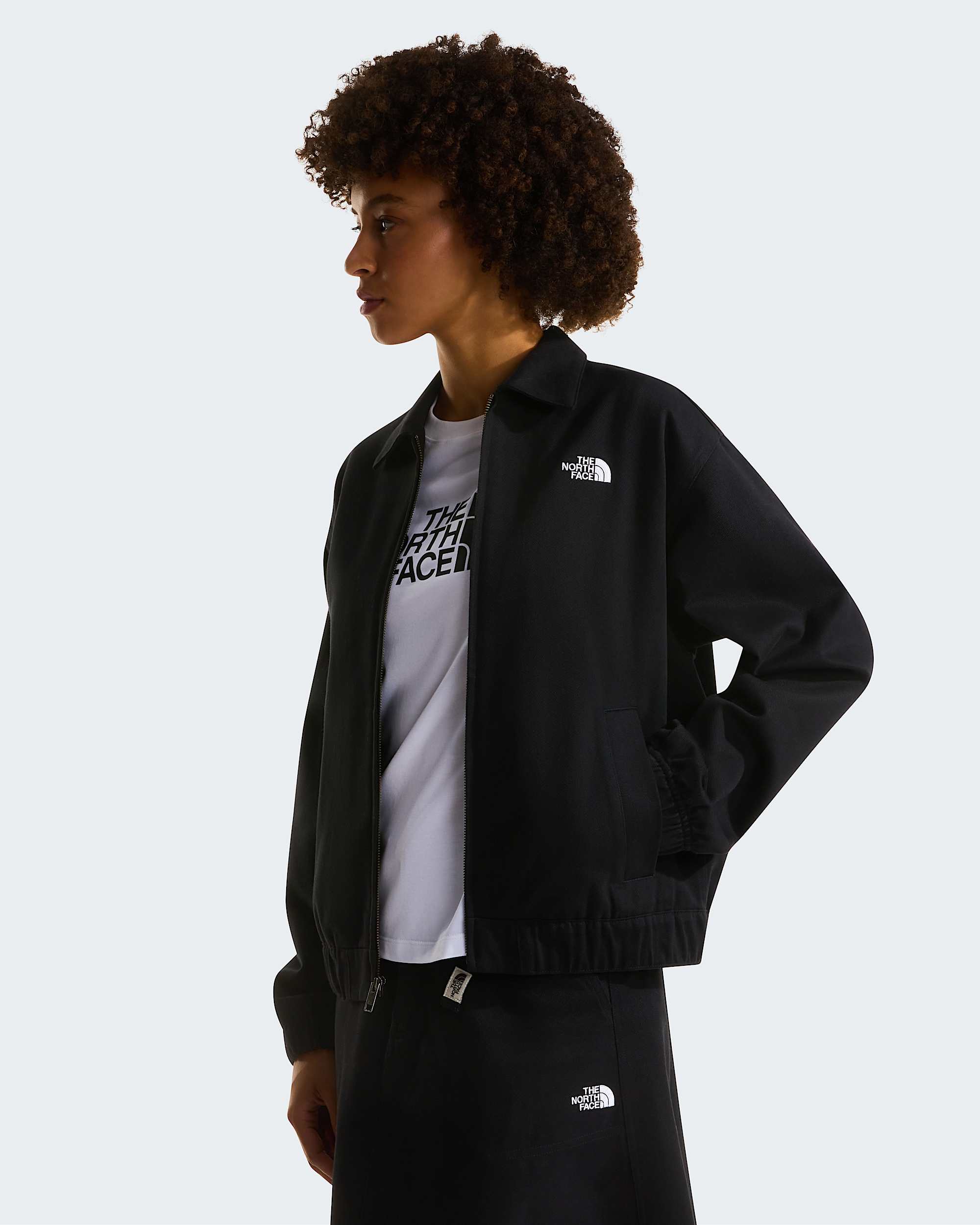 Womens Twill Collared Jacket TNF alt8