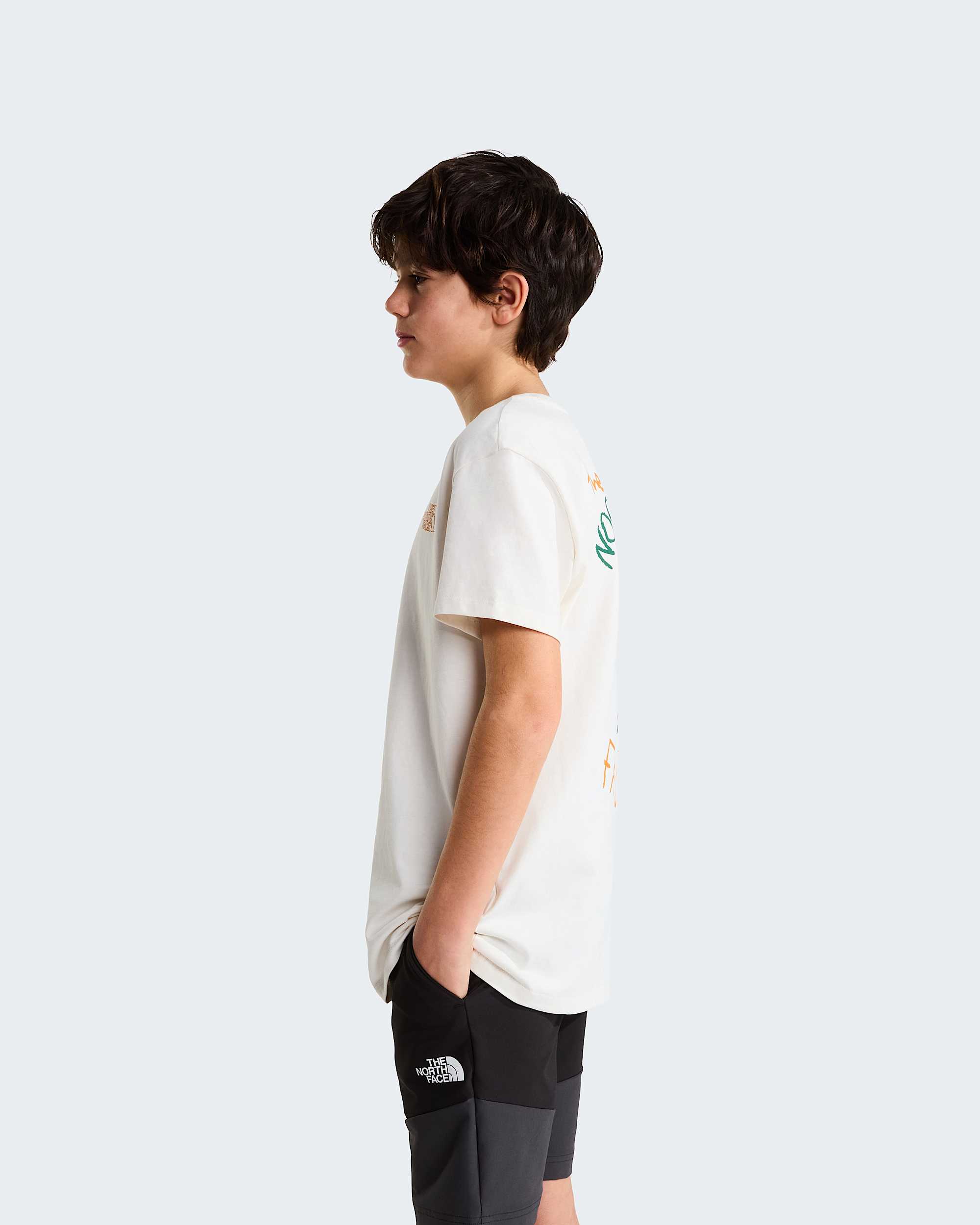 Teens Flower Scribble Relaxed TShirt TNF alt6